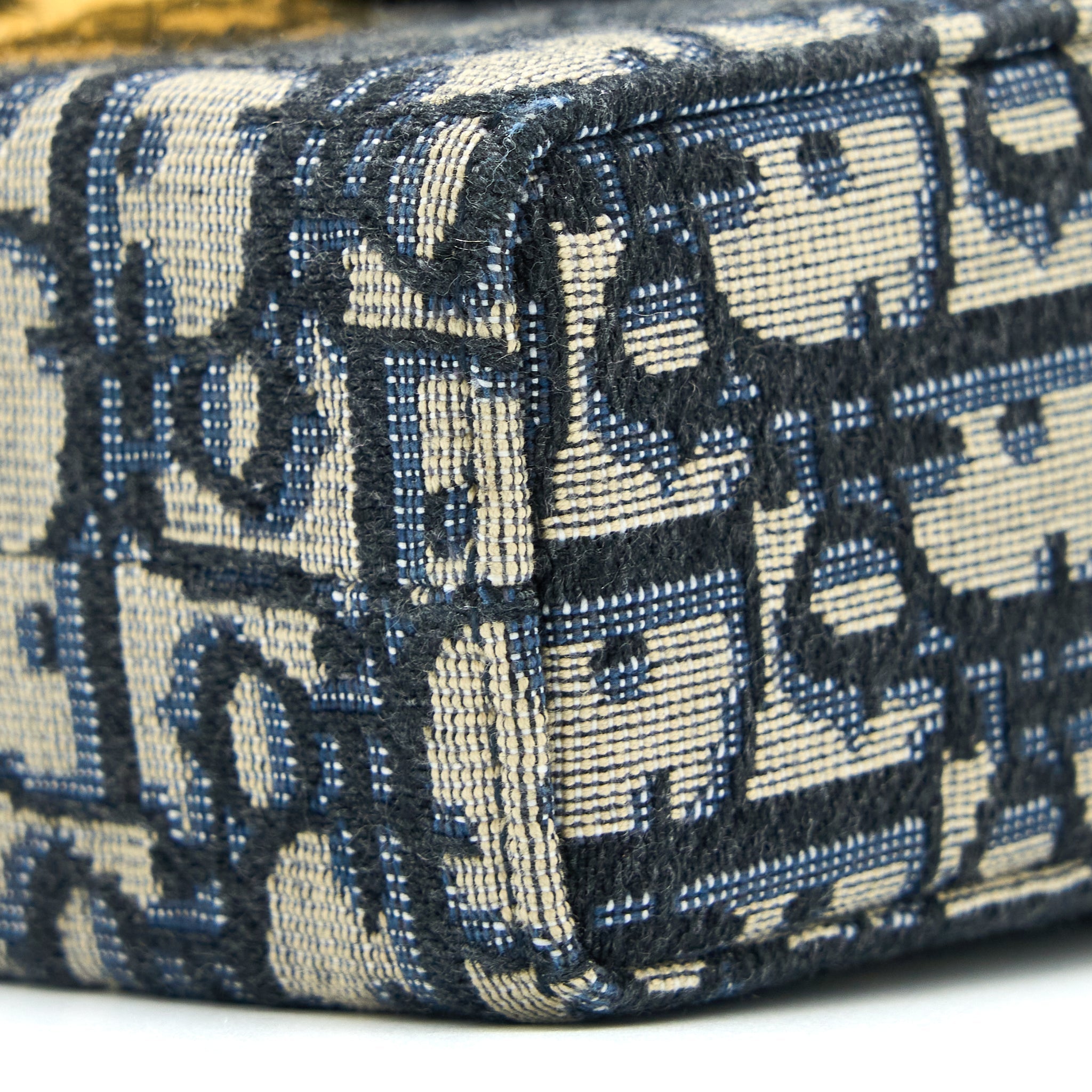DIOR 30 MONTAIGNE MINI BOX BAG BLUE OBLIQUE GHW