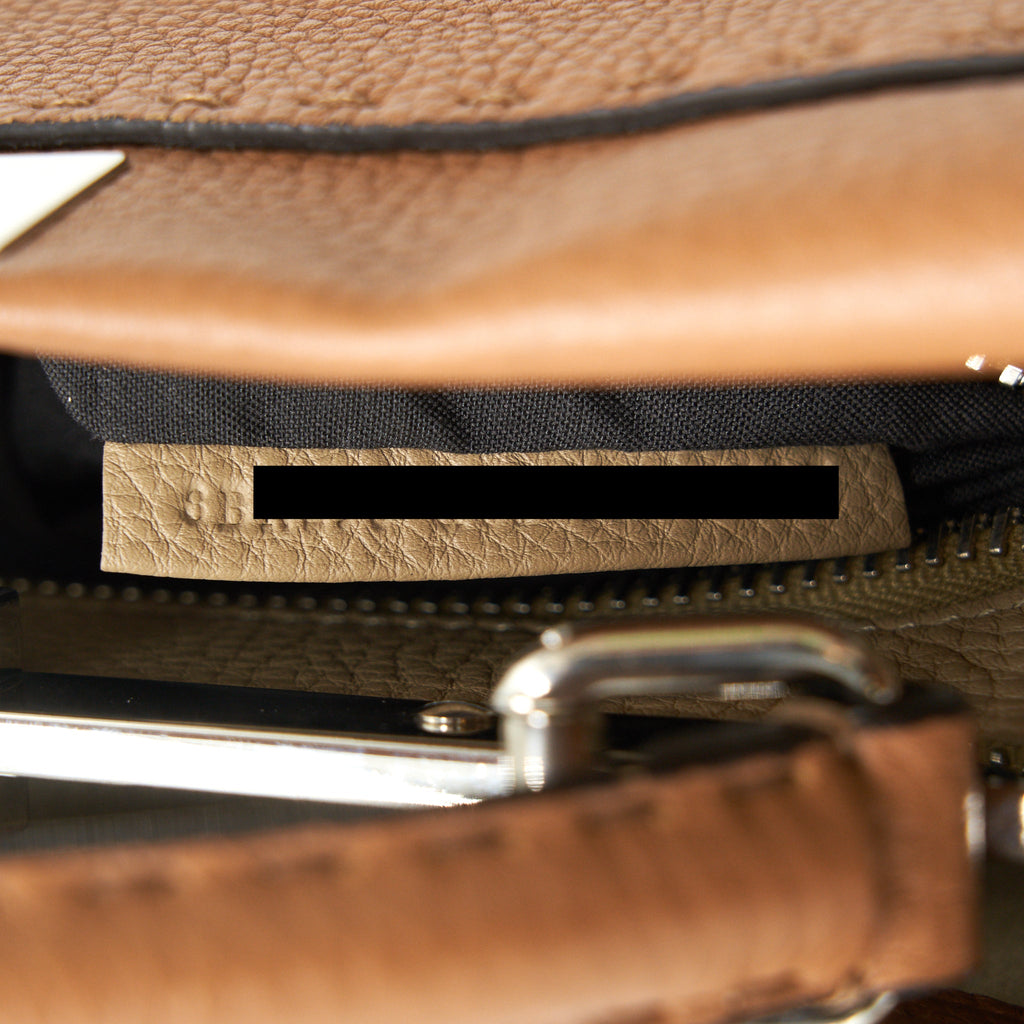 FENDI MEDIUM PEEKABOO BAG IN ROMANO LEATHER CARAMEL SHW