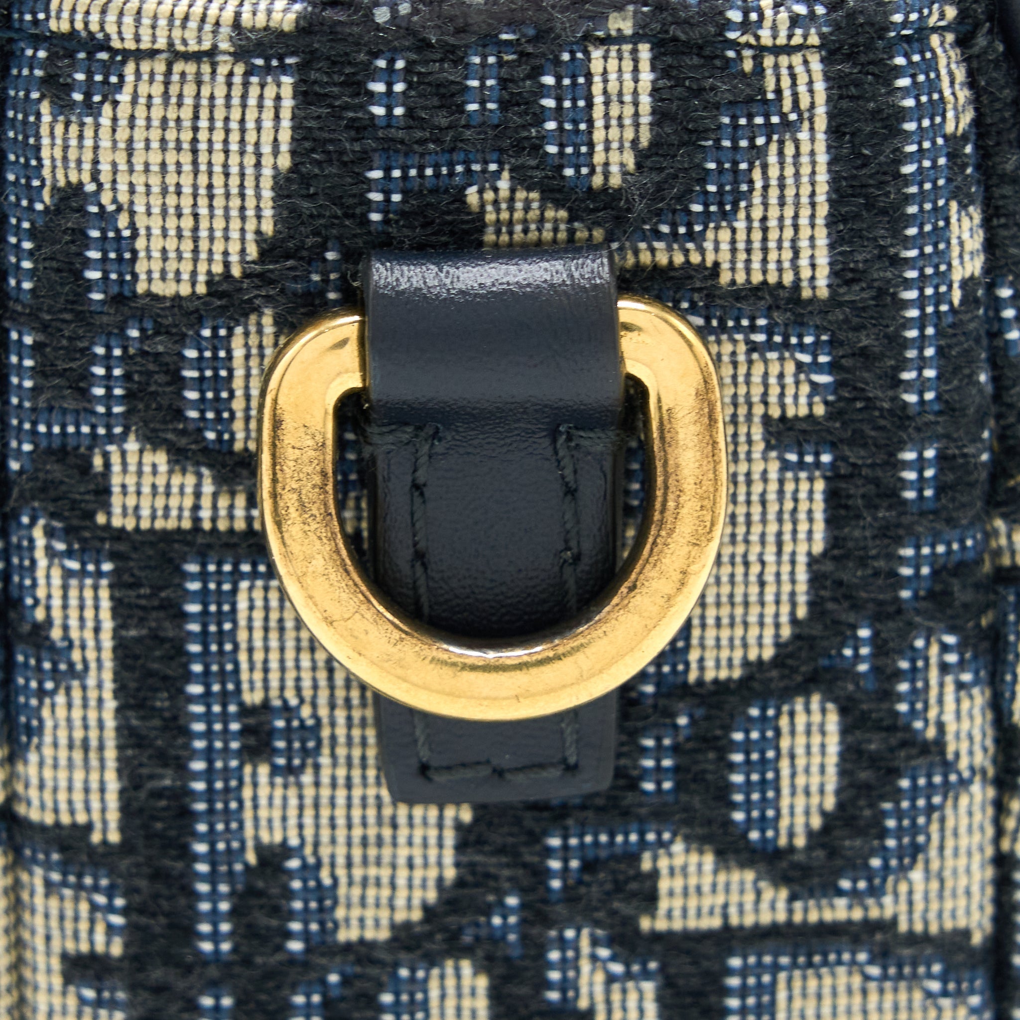 DIOR 30 MONTAIGNE MINI BOX BAG BLUE OBLIQUE GHW