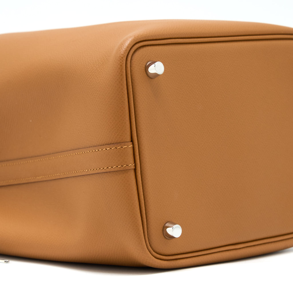 HERMES PICOTIN 18 LOCK BAG TRESSAGE EPSOM GOLD/BLUE DE NORD/ROUGE H SHW