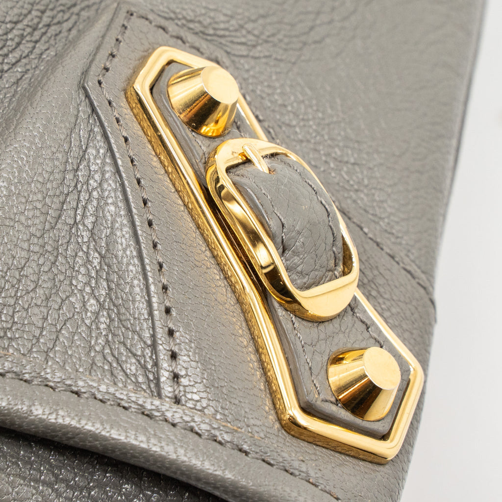 BALENCIAGA MINI CITY BAG GREY GHW