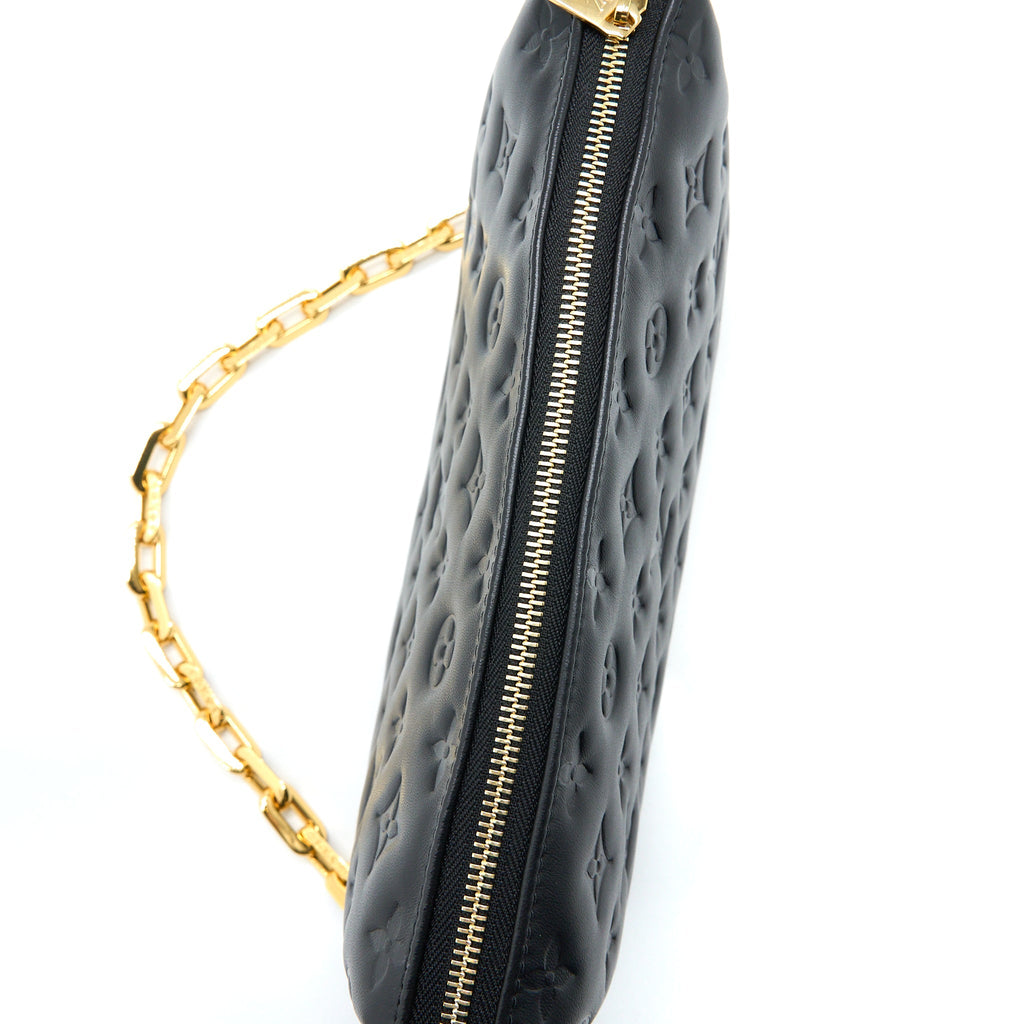 LOUIS VUITTON COUSSIN PM LAMBSKIN BLACK GHW (NEW VERISON)