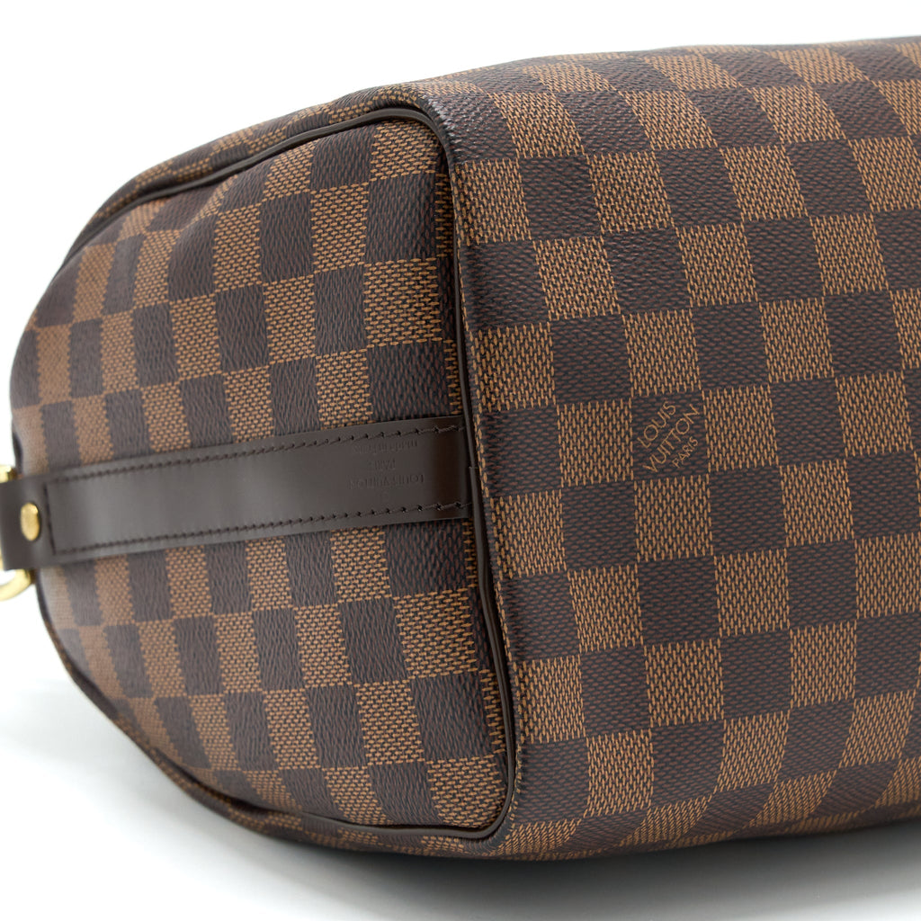 LOUIS VUITTON SPEEDY BANDOULIERE 25 DAMIER EBENE CANVAS GHW