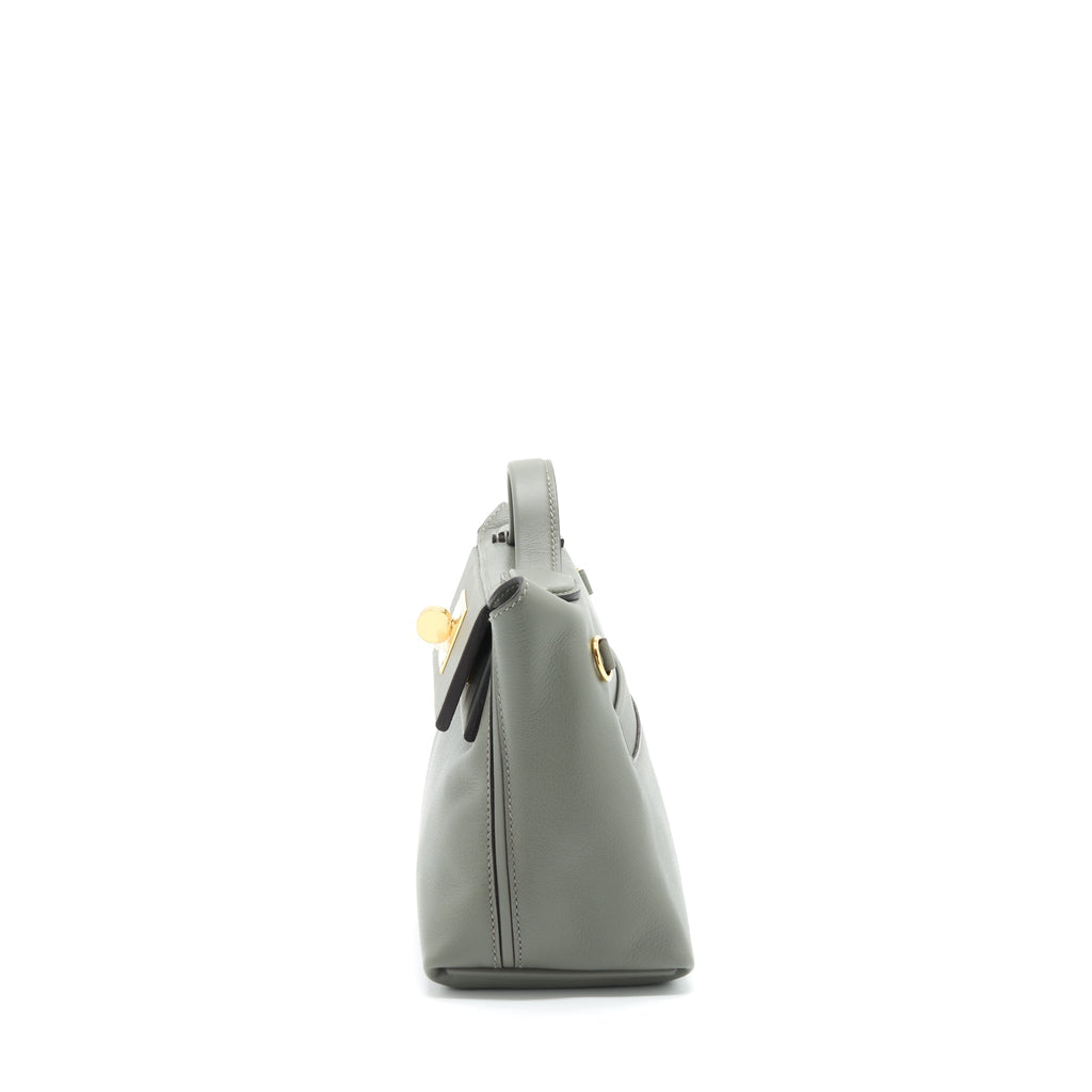 HERMES MINI 24/24 2424 - 21 EVERCOLOR / SWIFT GRIS MEYER GHW