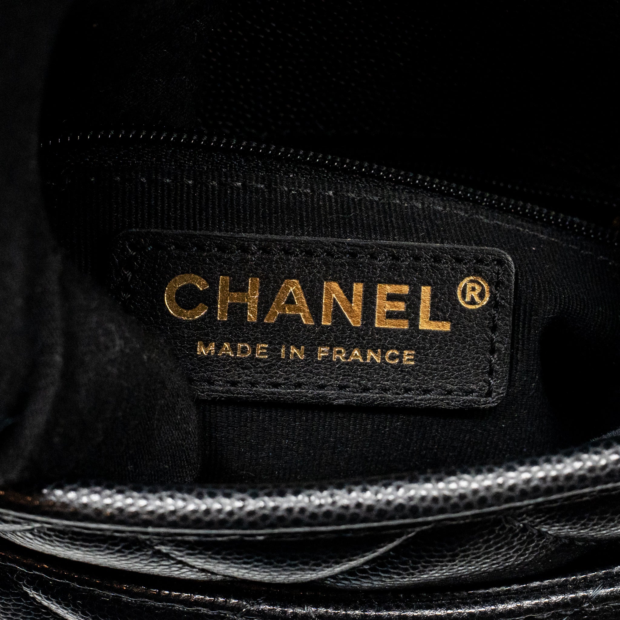 CHANEL 22K MINI FLAP BAG WITH TOP HANDLE CAVIAR BLACK GHW (MICROCHIP)