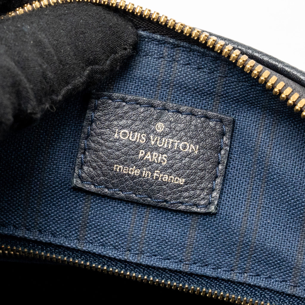 LOUIS VUITTON SPEEDY BANDOULIERE 25 MONOGRAM EMPREINTE LEATHER NAVY GHW