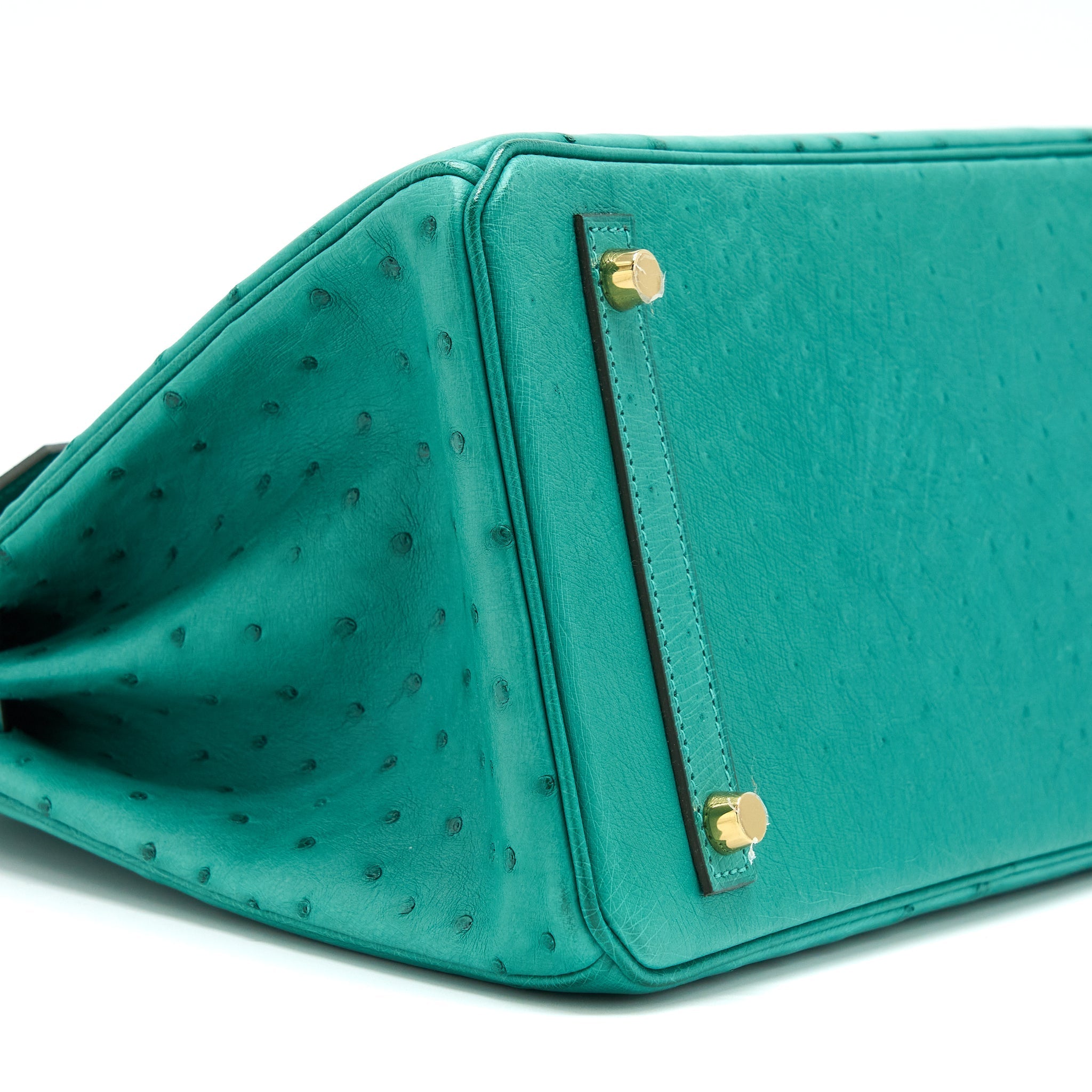 HERMES BIRKIN 30 OSTRICH U1 VERT VERONE GHW