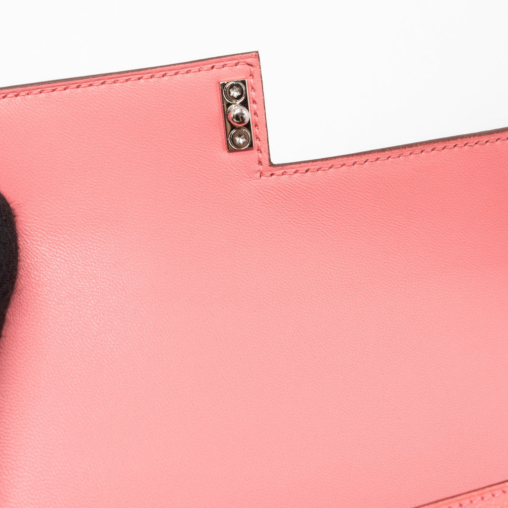 HERMES MINI VERROU CHEVRE MYSORE ROSE ETE MULTICOLOR STRAP SHW