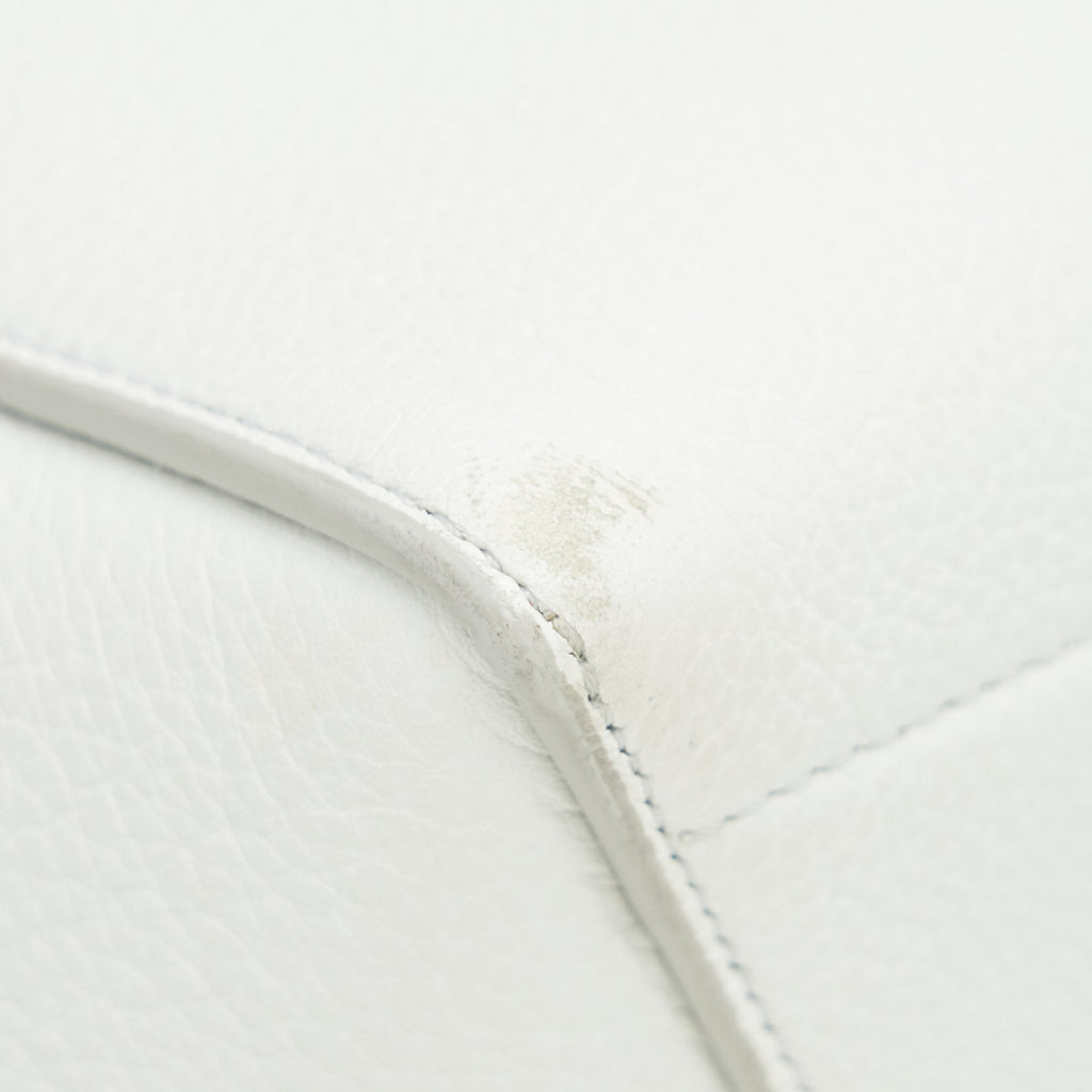 CELINE SANGLE BUCKET BAG IN WHITE