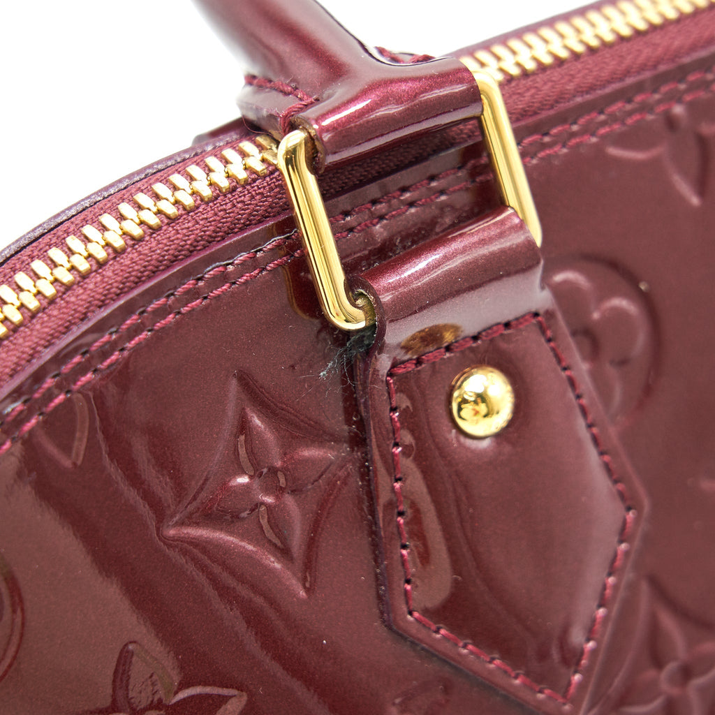 LOUIS VUITTON ALMA PM PATENT LEATHER AMARANTE GHW