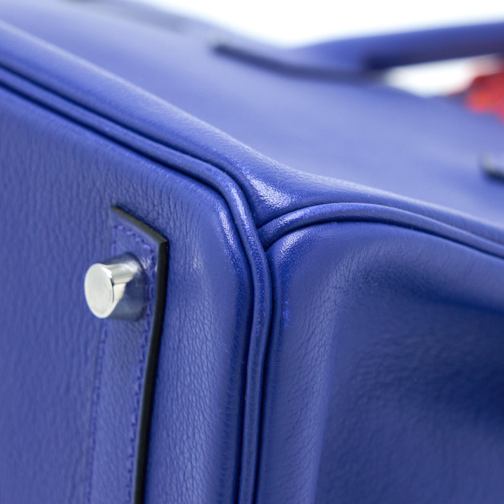HERMES BIRKIN 30 TAURILLON NOVILLO BLUE SAPHIR SHW