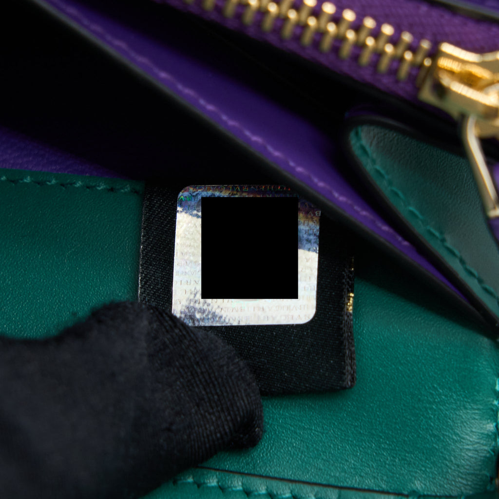 BVLGARI SERPENTI FOREVER WALLET ON CHAIN CALFSKIN GREEN
