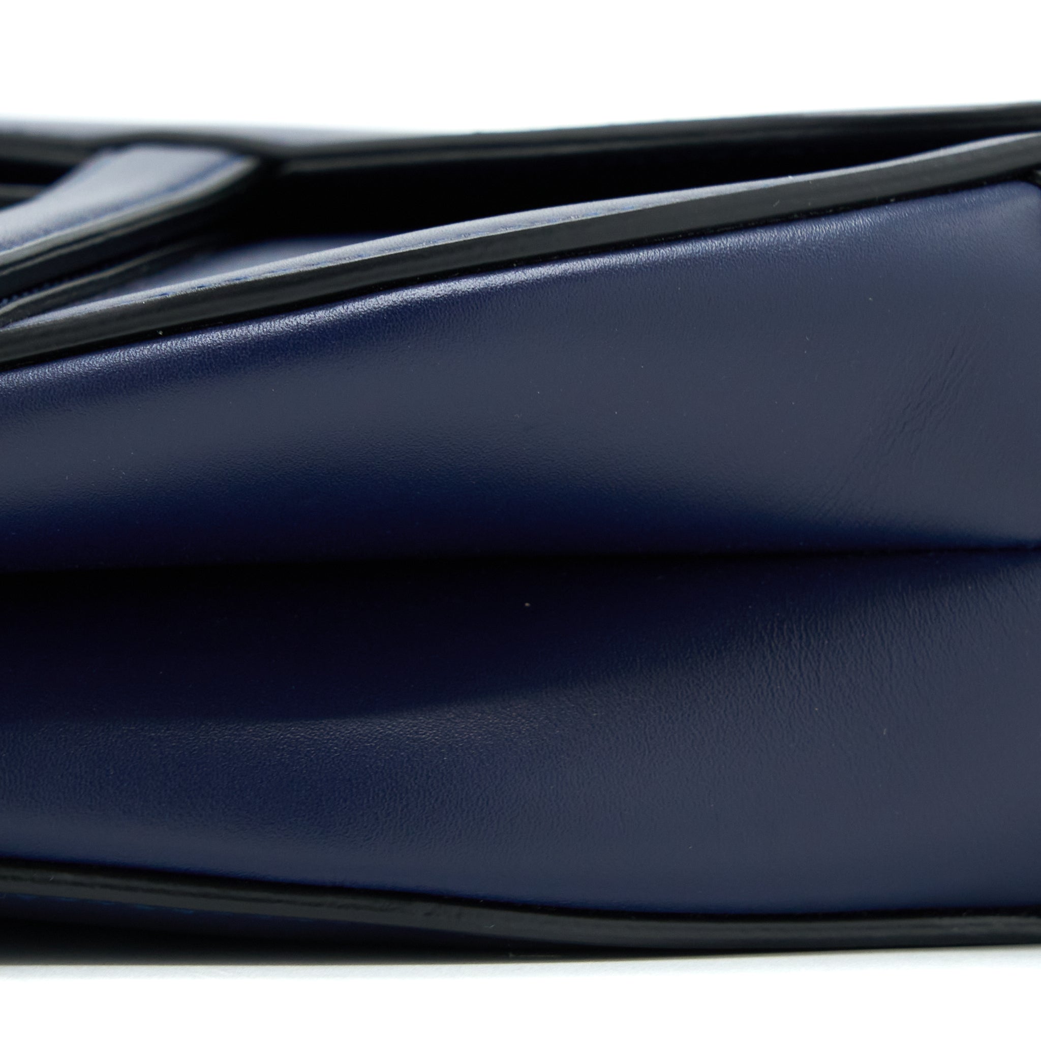 DIOR MEDIUM SADDLE BAG SMOOTH CALFSKIN NAVY GHW