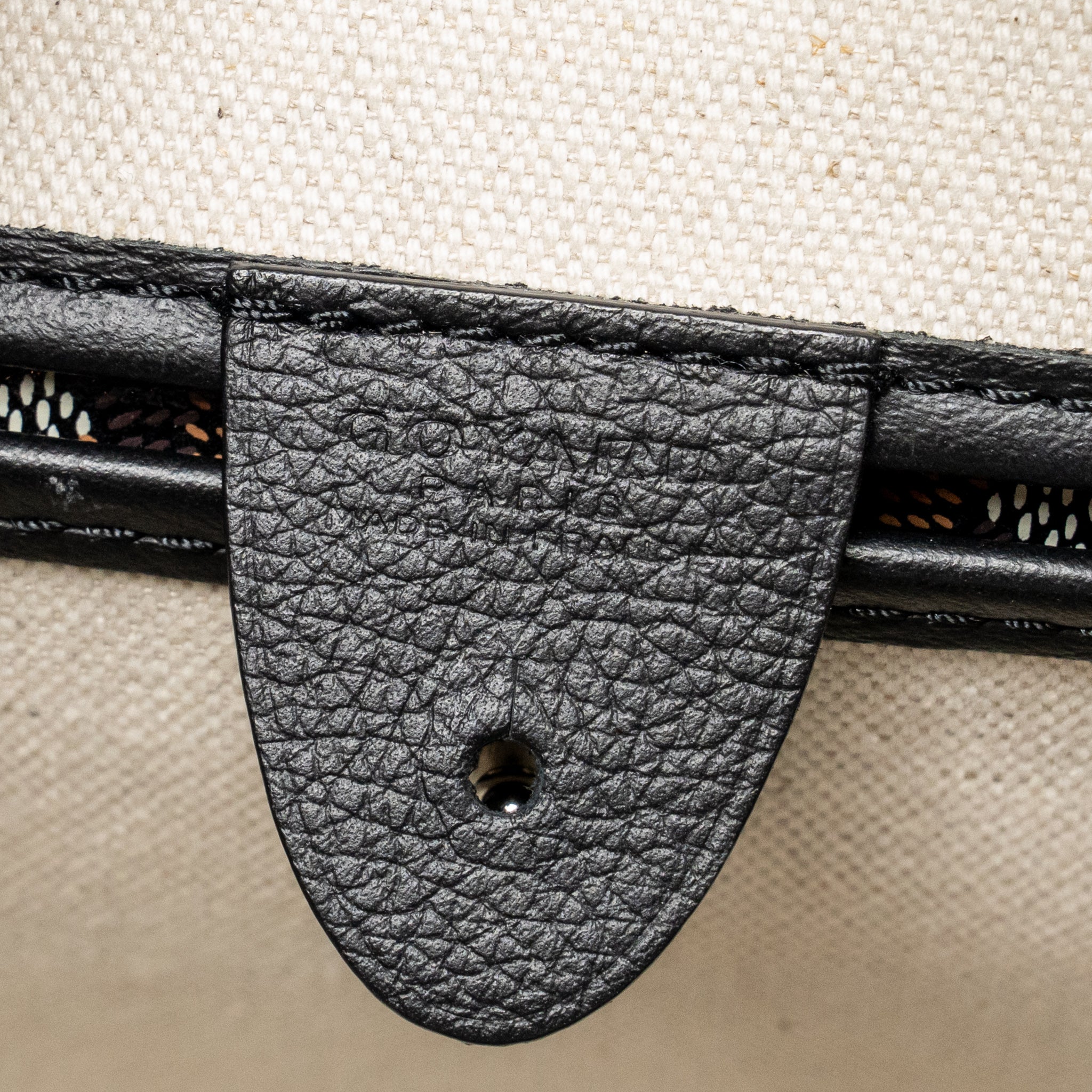 GOYARD ARTOIS PM HANDBAG GOYARDINE CANVAS/CALFSKIN BLACK SHW