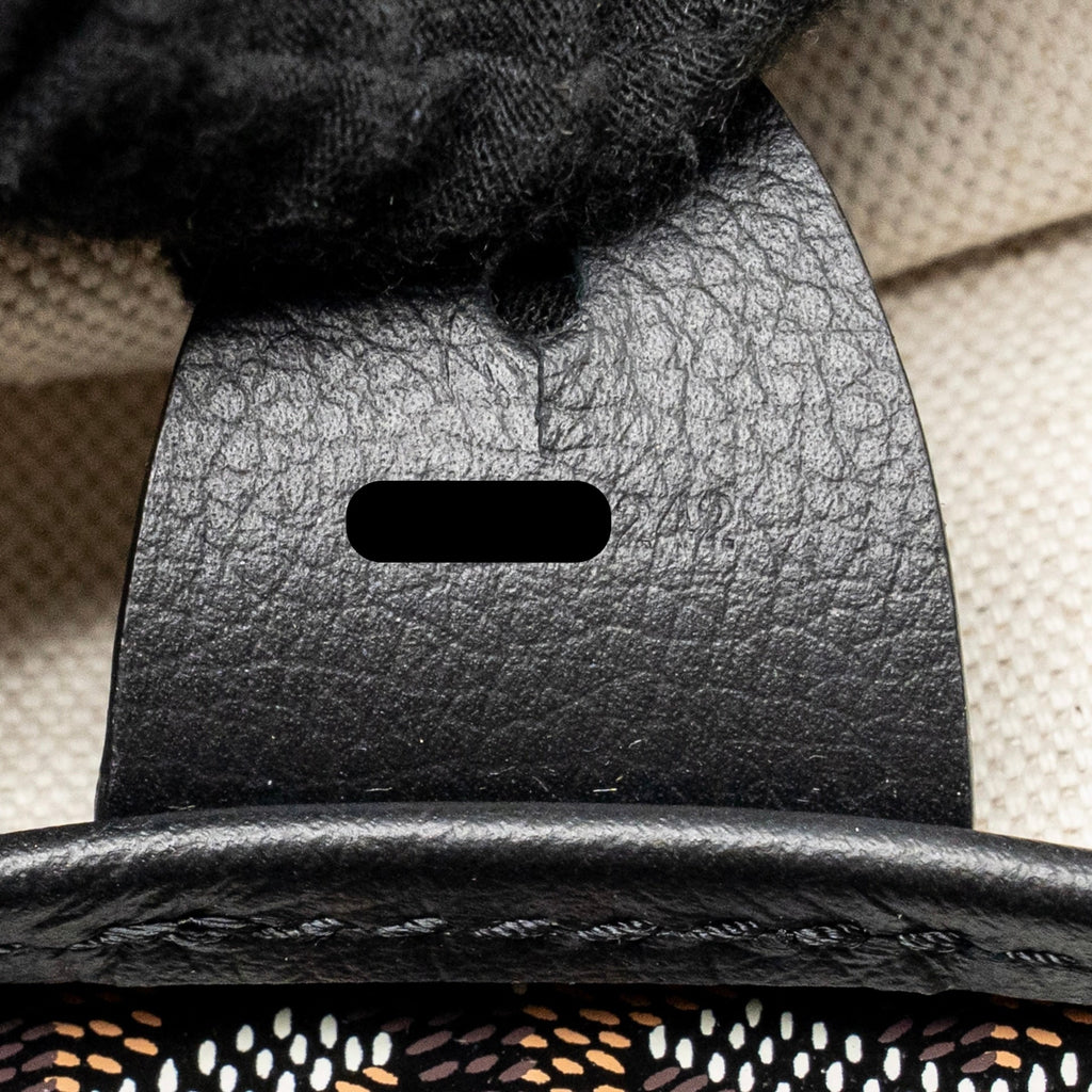 GOYARD ARTOIS PM HANDBAG GOYARDINE CANVAS/CALFSKIN BLACK SHW