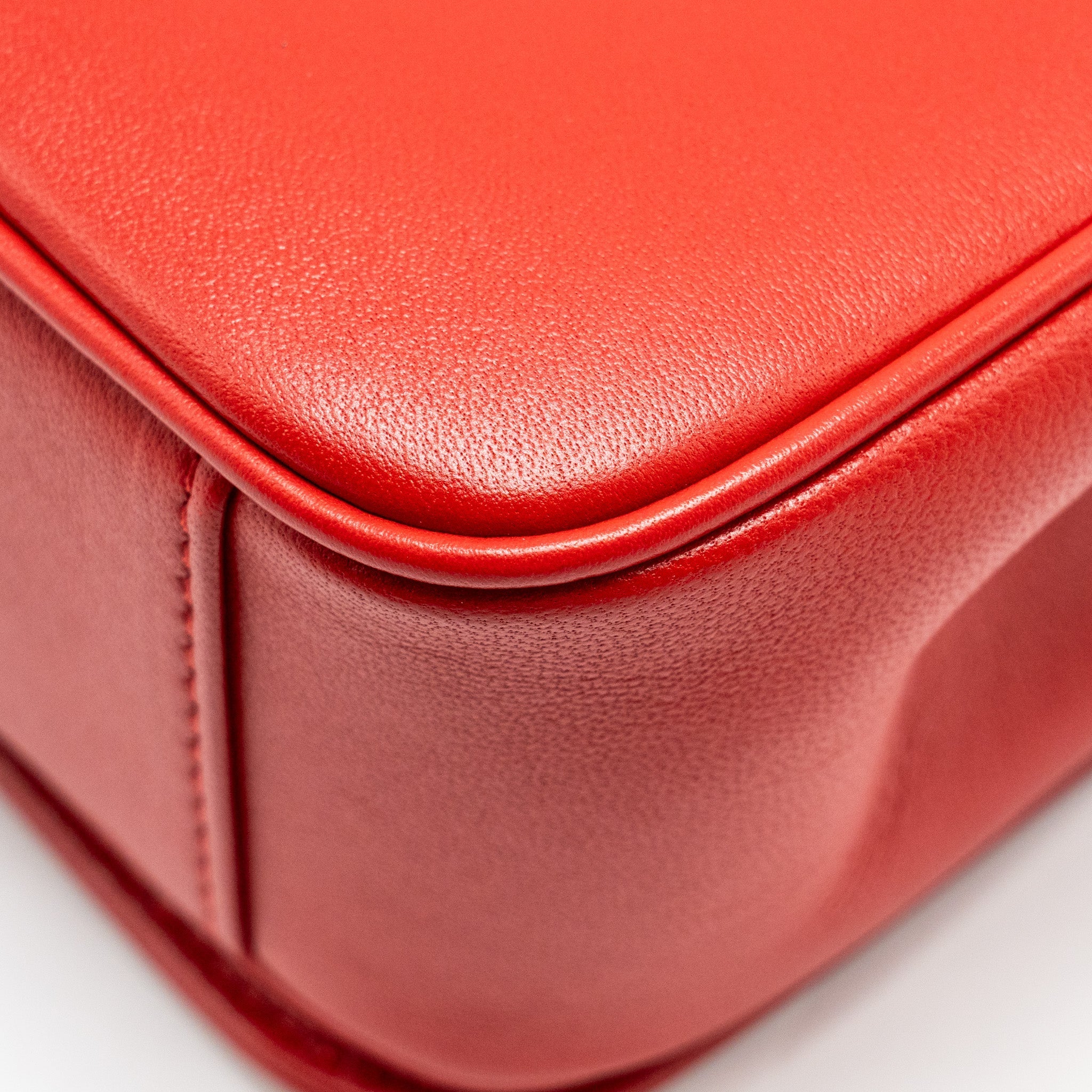 CHANEL MANIA FLAP BAG LAMBSKIN RED LGHW