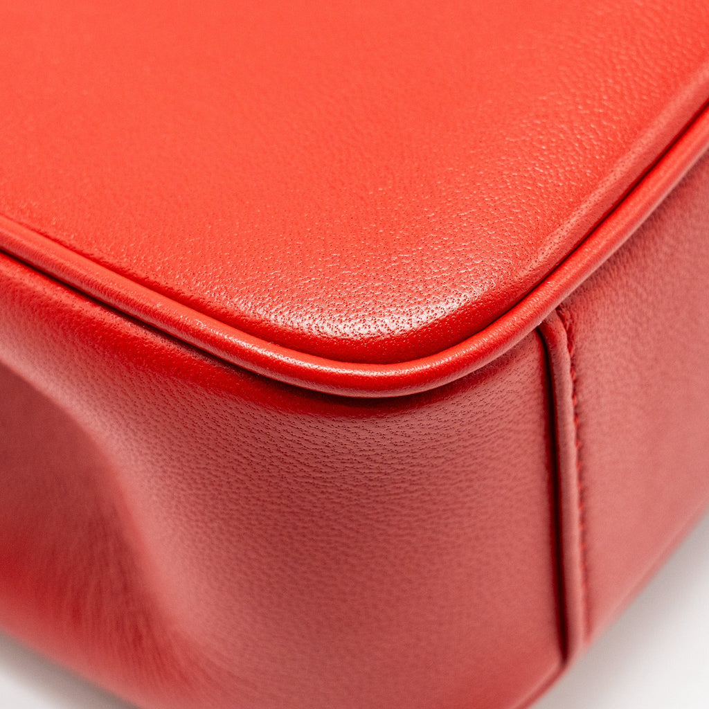 CHANEL MANIA FLAP BAG LAMBSKIN RED LGHW