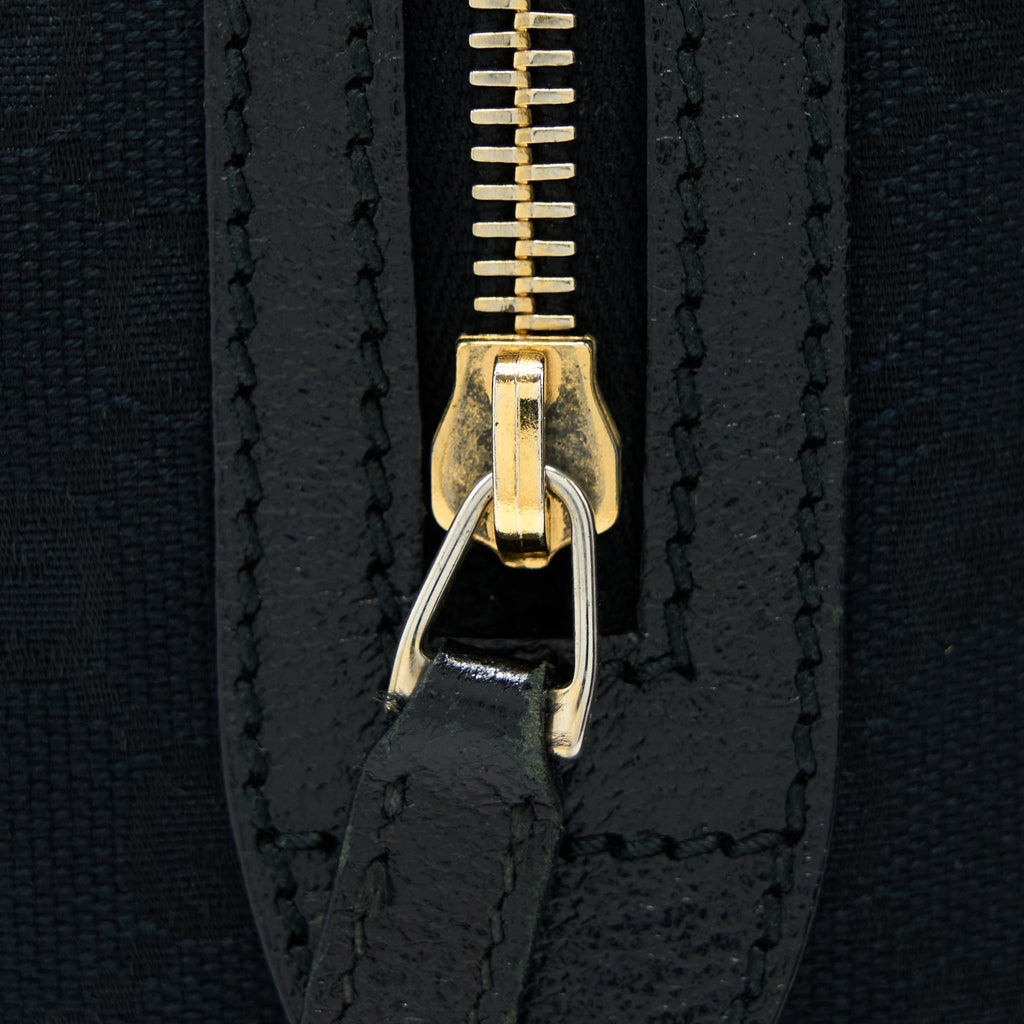 GUCCI BOSTON BAG GG SUPREME FABRIC BLACK SHW