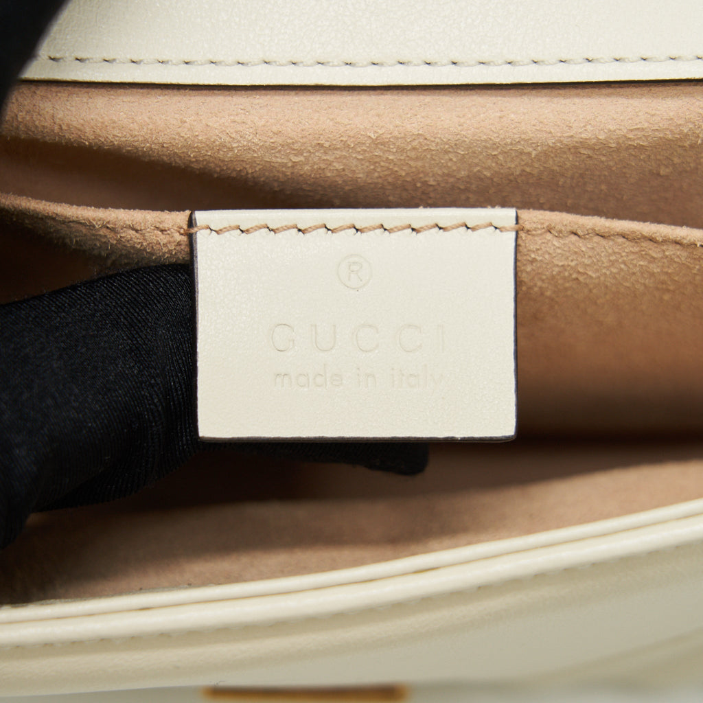 GUCCI GG MINI MARMONT CREAM WHITE