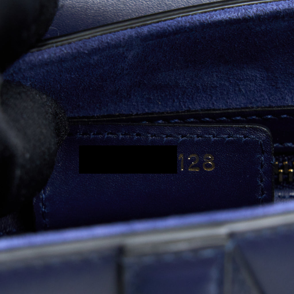 DIOR MEDIUM SADDLE BAG SMOOTH CALFSKIN NAVY GHW