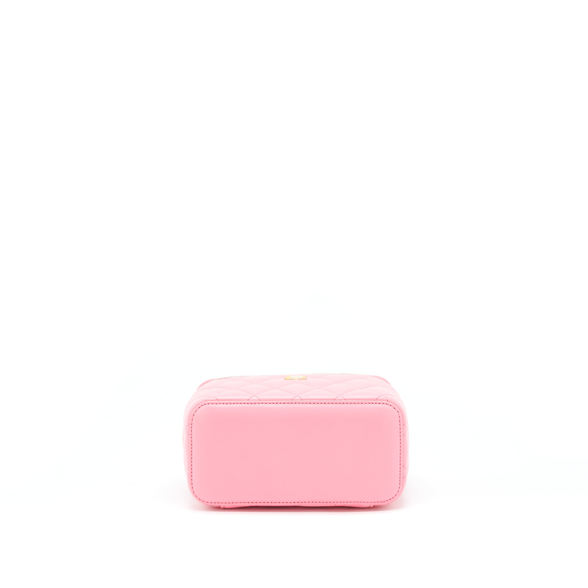 CHANEL 22S PEARL CRUSH LONG VANITY WITH CHAIN LAMBSKIN PINK GHW