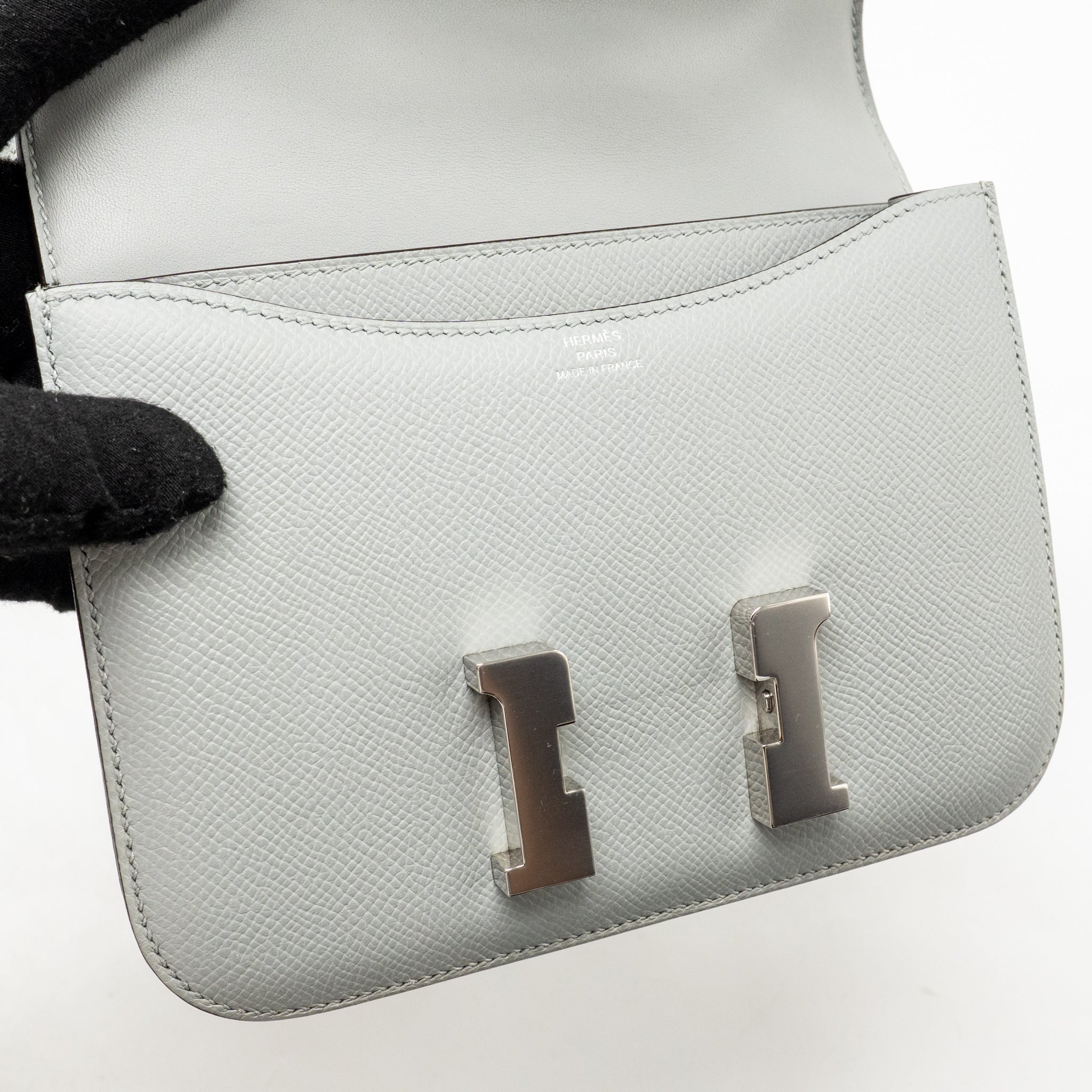 HERMES MINI CONSTANCE EPSOM GRIS MOUETTE SHW