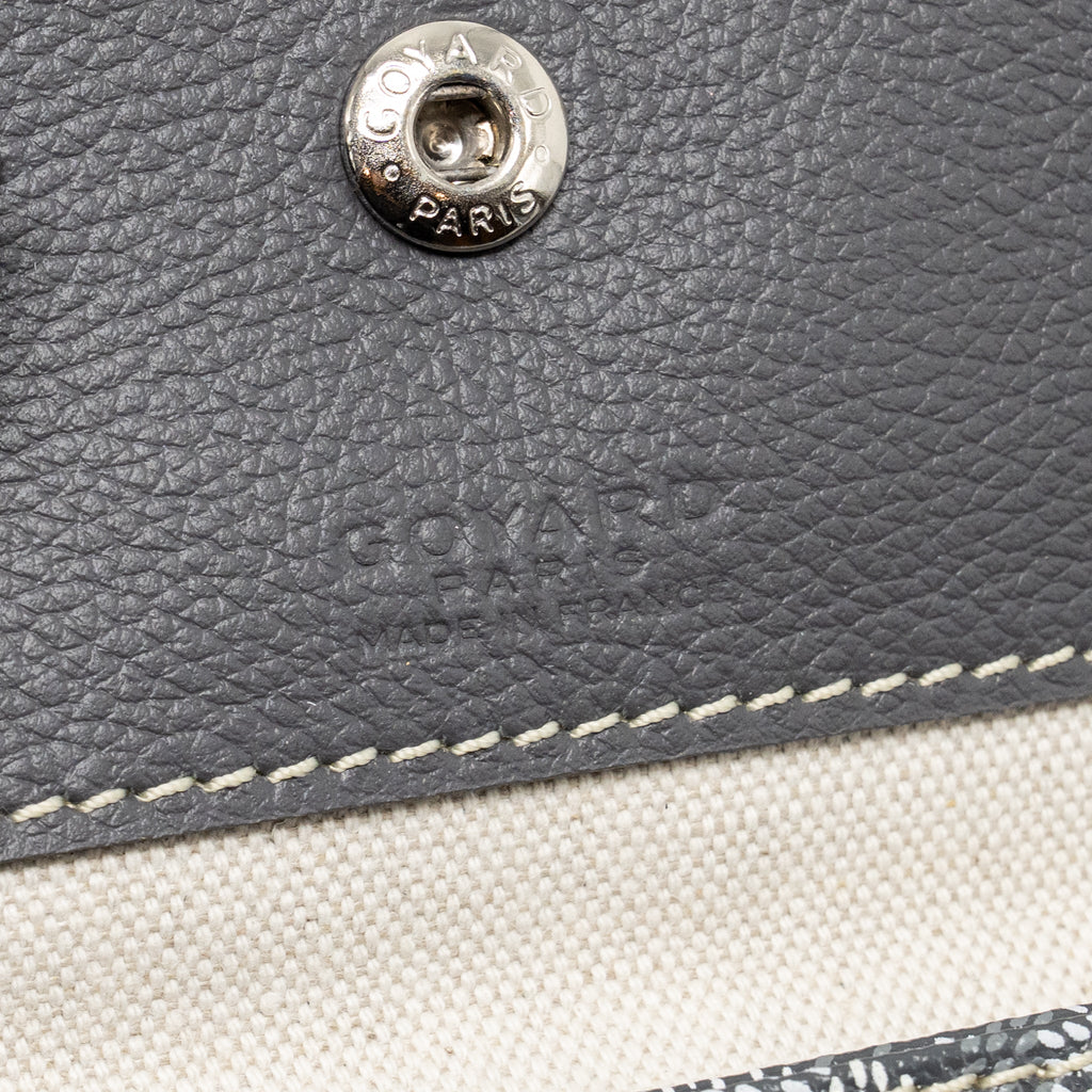 GOYARD SAINT LOUIS GM TOTE BAG GOYARDINE CANVAS / LEATHER GREY