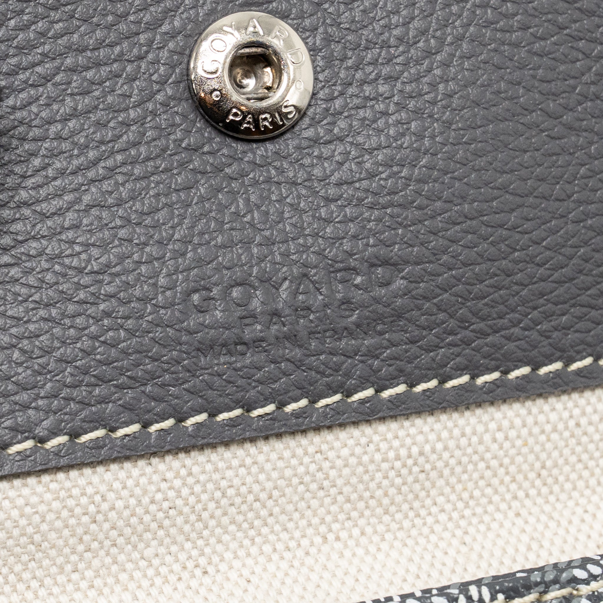 GOYARD SAINT LOUIS GM TOTE BAG GOYARDINE CANVAS / LEATHER GREY