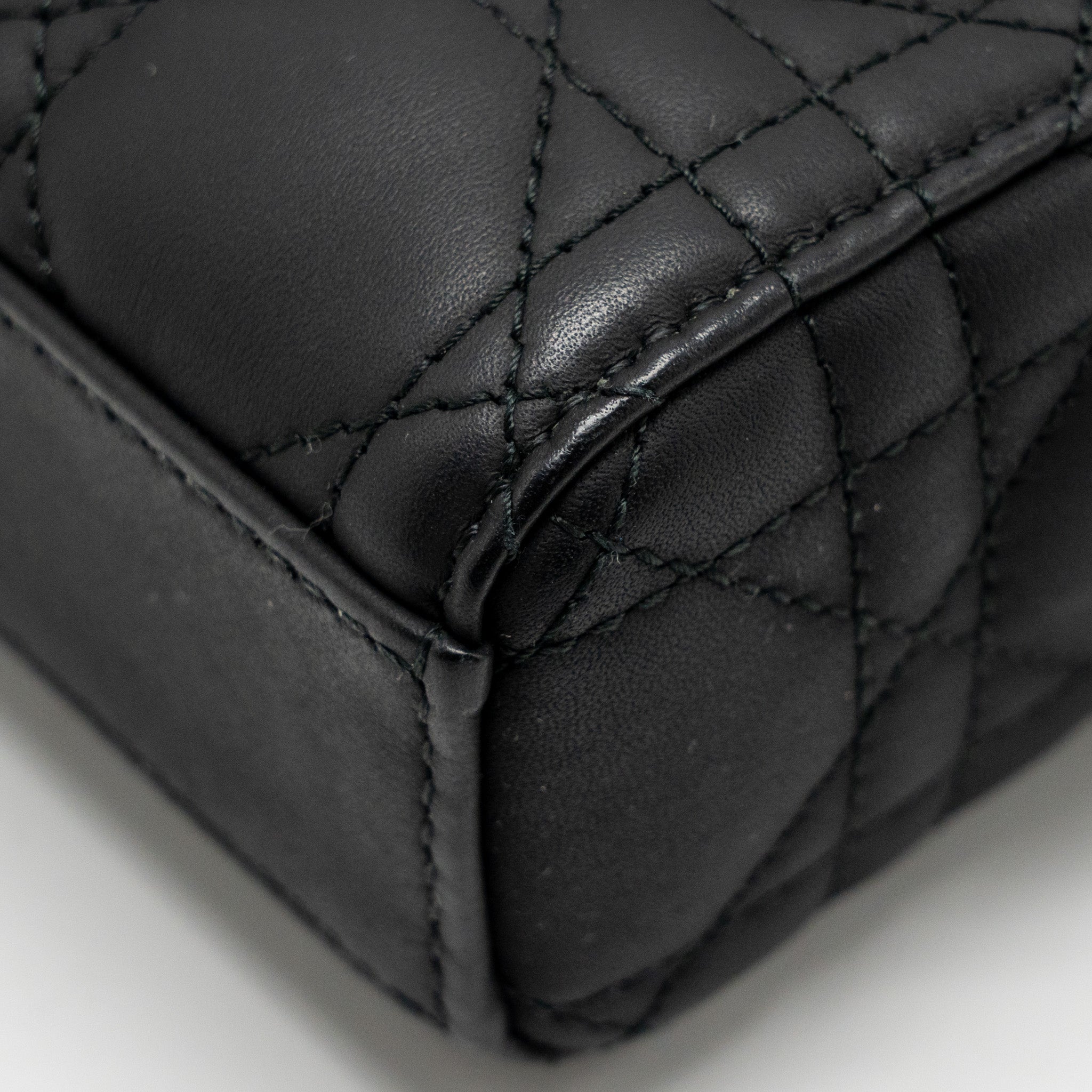 DIOR SMALL LADY D-JOY BAG BLACK ULTRAMATTE CALFSKIN SO BLACK