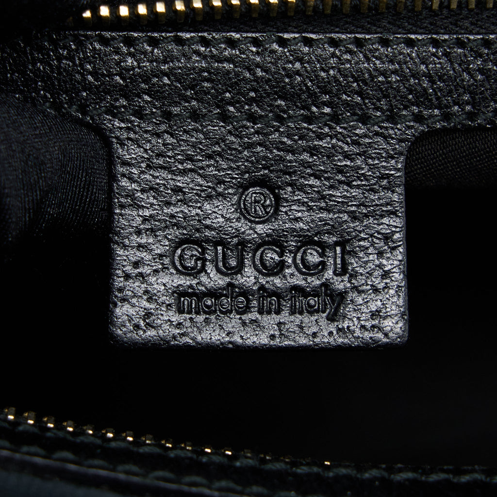 GUCCI BOSTON BAG GG SUPREME FABRIC BLACK SHW
