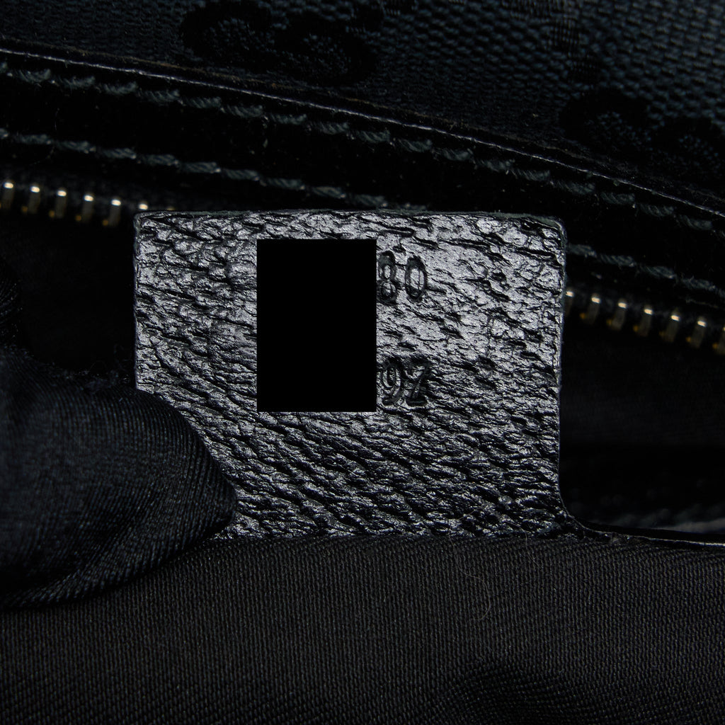 GUCCI BOSTON BAG GG SUPREME FABRIC BLACK SHW
