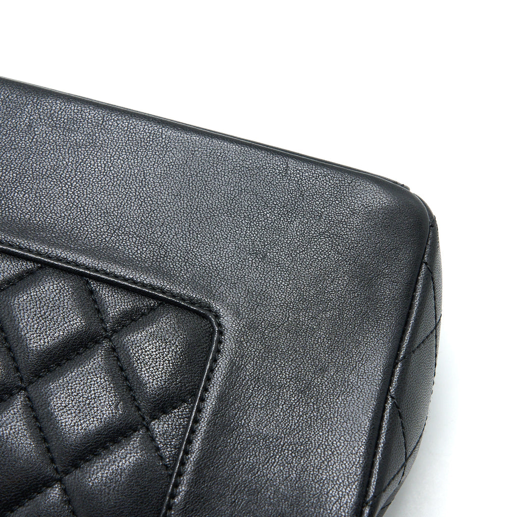 CHANEL SEASONAL QUILTED FLAP BAG CALFKSKIN BLACK MULTICOLOUR HARDWARE