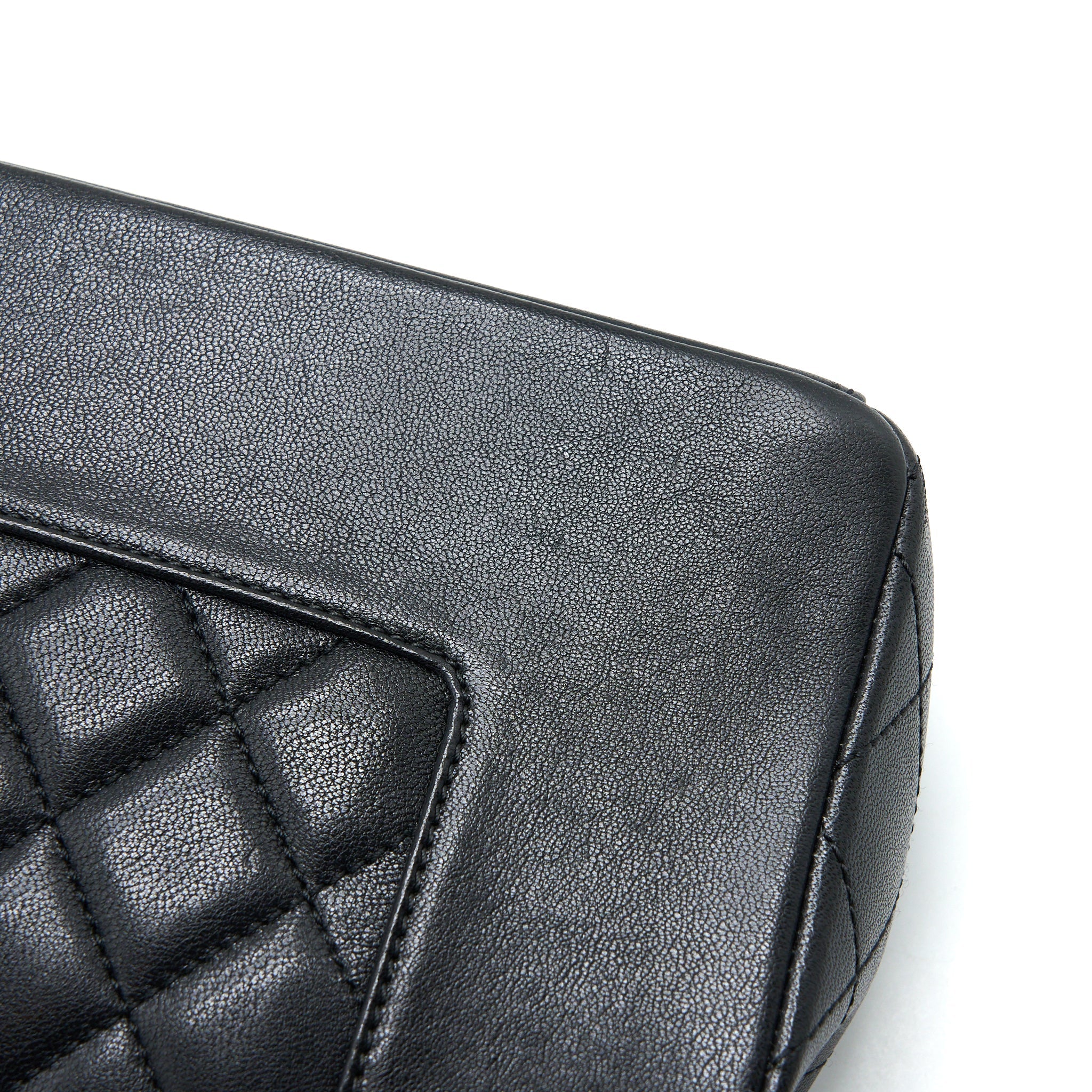 CHANEL SEASONAL QUILTED FLAP BAG CALFKSKIN BLACK MULTICOLOUR HARDWARE