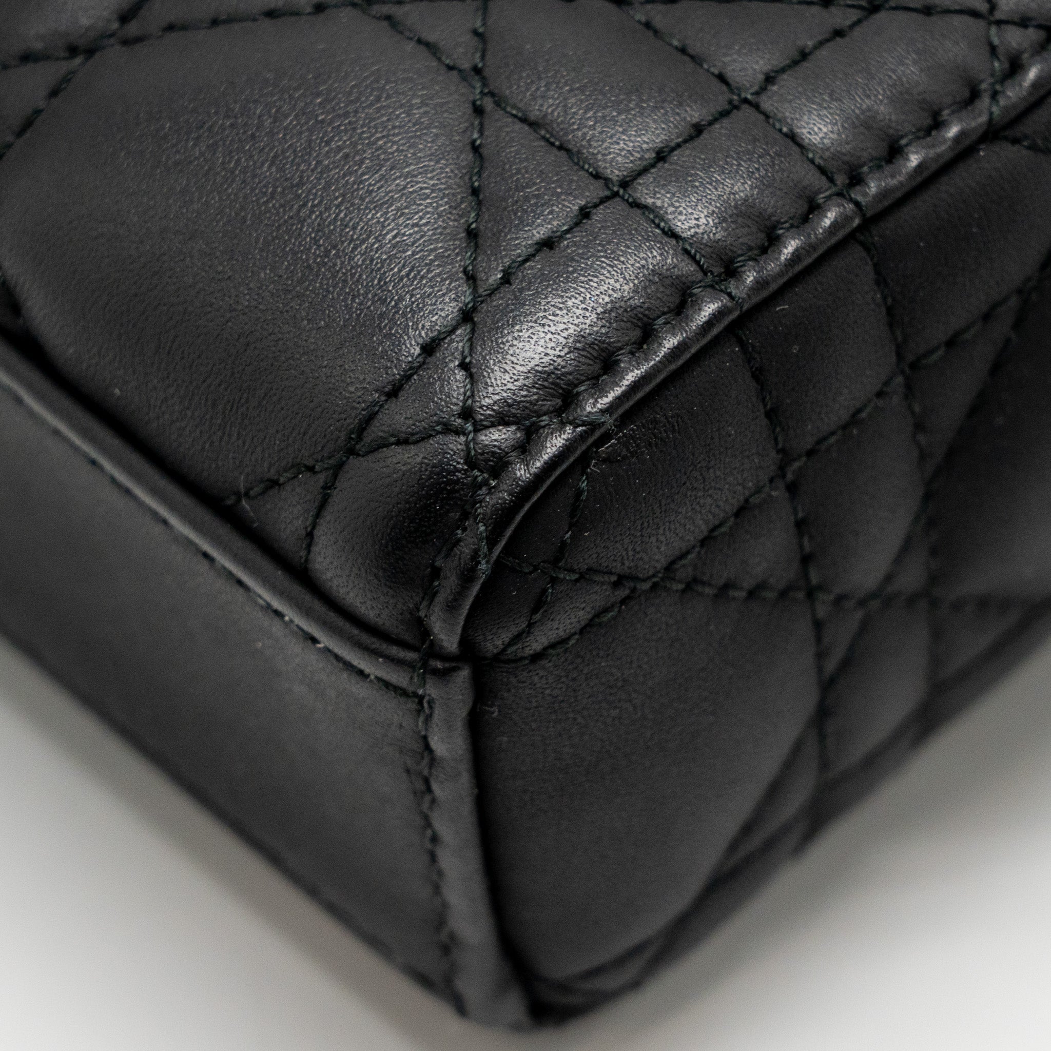 DIOR SMALL LADY D-JOY BAG BLACK ULTRAMATTE CALFSKIN SO BLACK