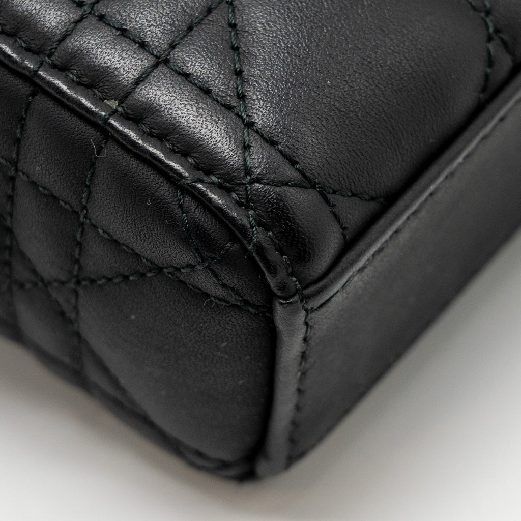 DIOR SMALL LADY D-JOY BAG BLACK ULTRAMATTE CALFSKIN SO BLACK