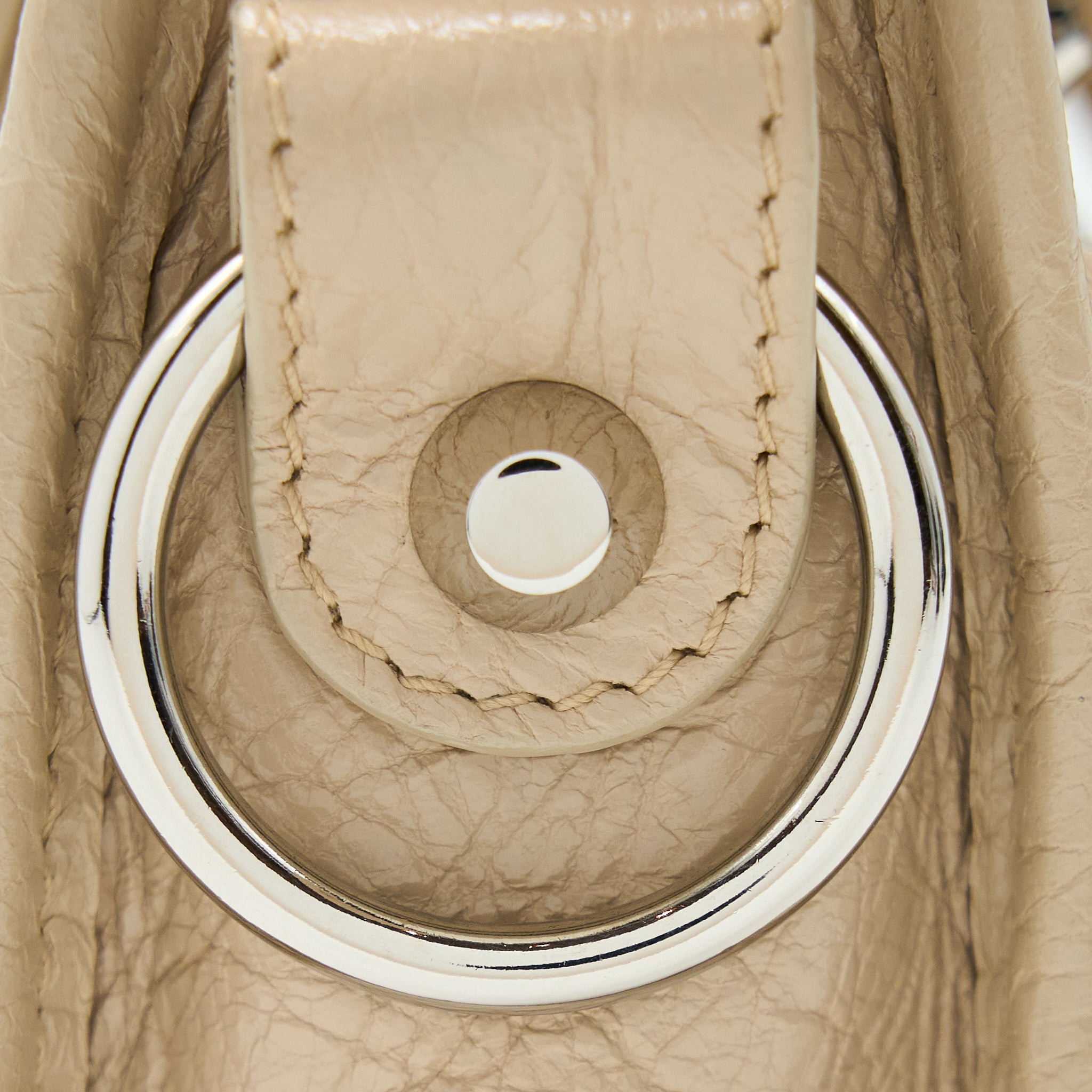BALENCIAGA MINI CITY BAG BEIGE SHW