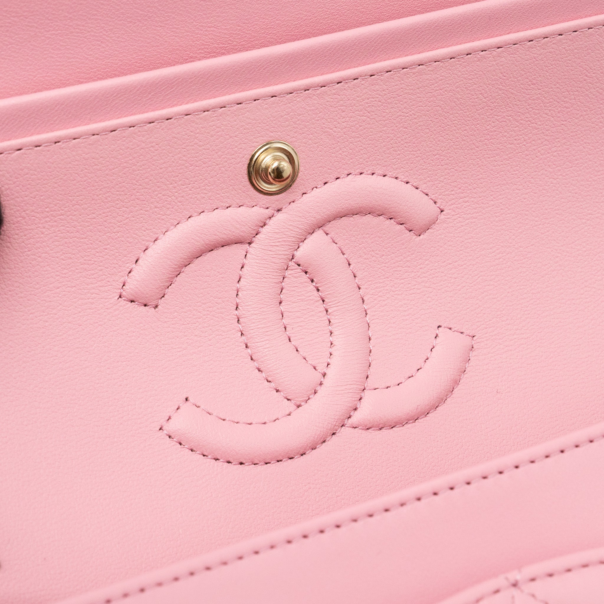CHANEL SMALL CLASSIC DOUBLE FLAP BAG LAMBSKIN PINK LGHW(MICROCHIP)