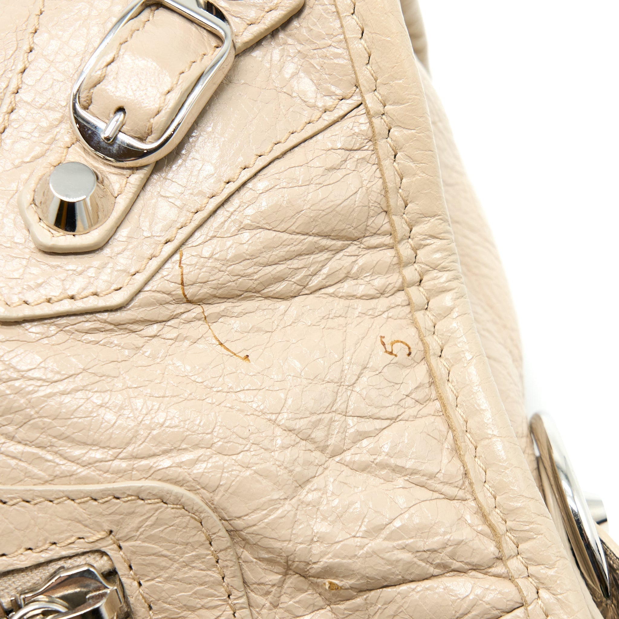 BALENCIAGA MINI CITY BAG BEIGE SHW