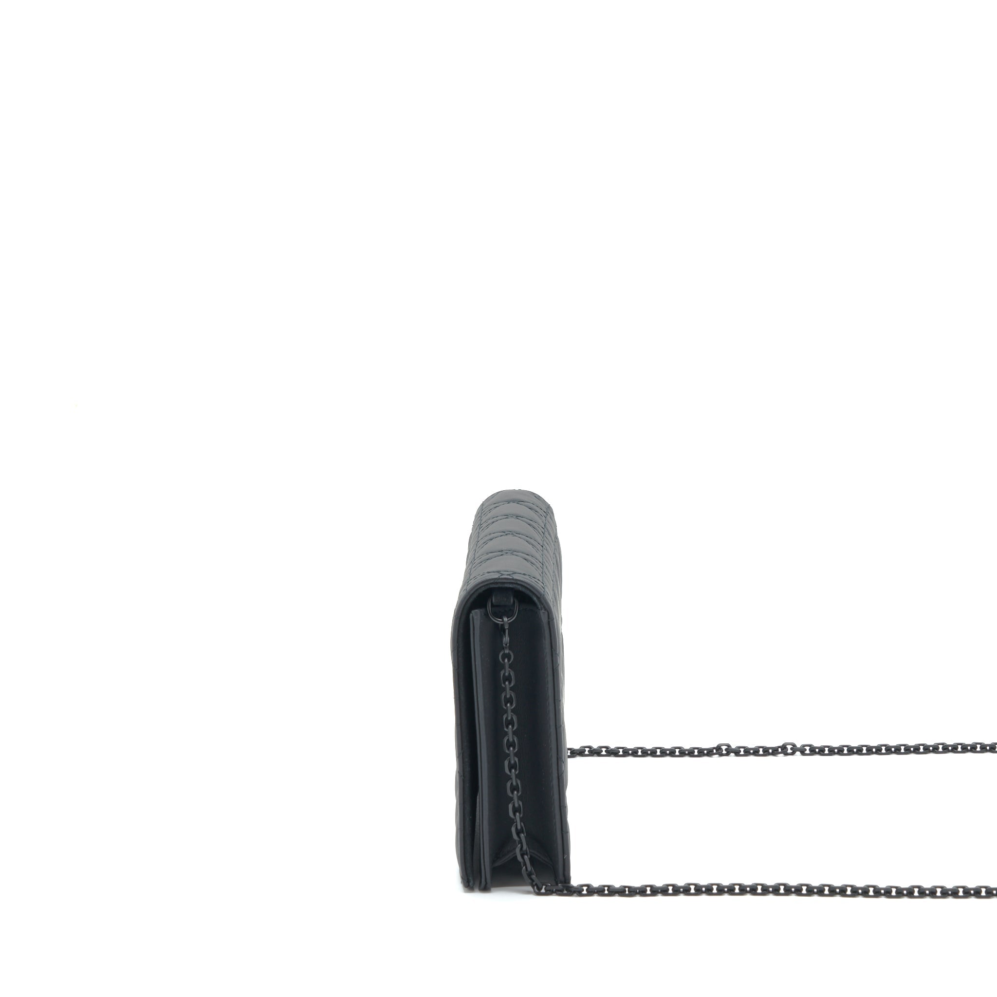 DIOR LADY DIOR POUCH ULTRAMATTE CANNAGE CALFSKIN BLACK HARDWARE