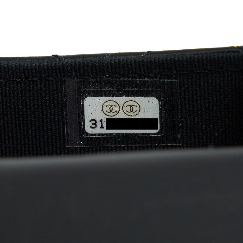 CHANEL 21K FLAP COIN PURSE WITH CHAIN BLACK LGHW
