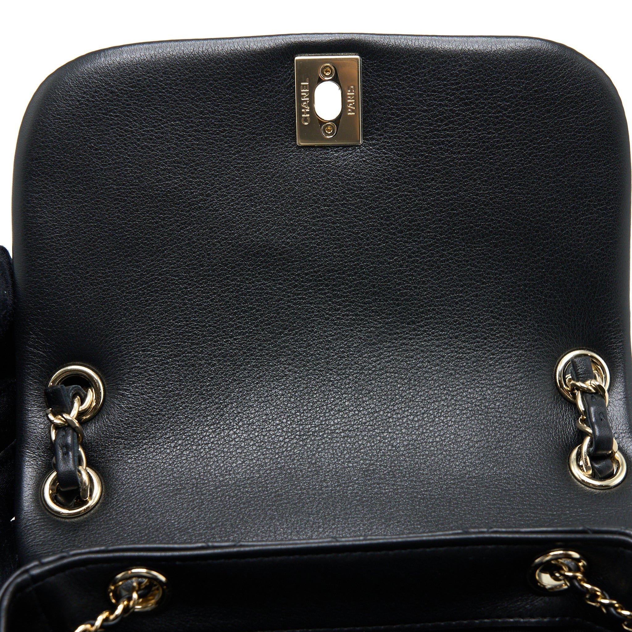 CHANEL 23C LARGE DUMA BACKPACK CALFSKIN BLACK LGHW (MICROCHIP)