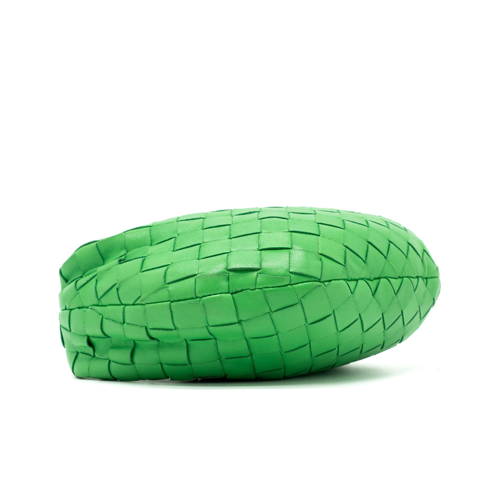 BOTTEGA VENETA MINI JODIE LAMBSKIN GREEN SHW