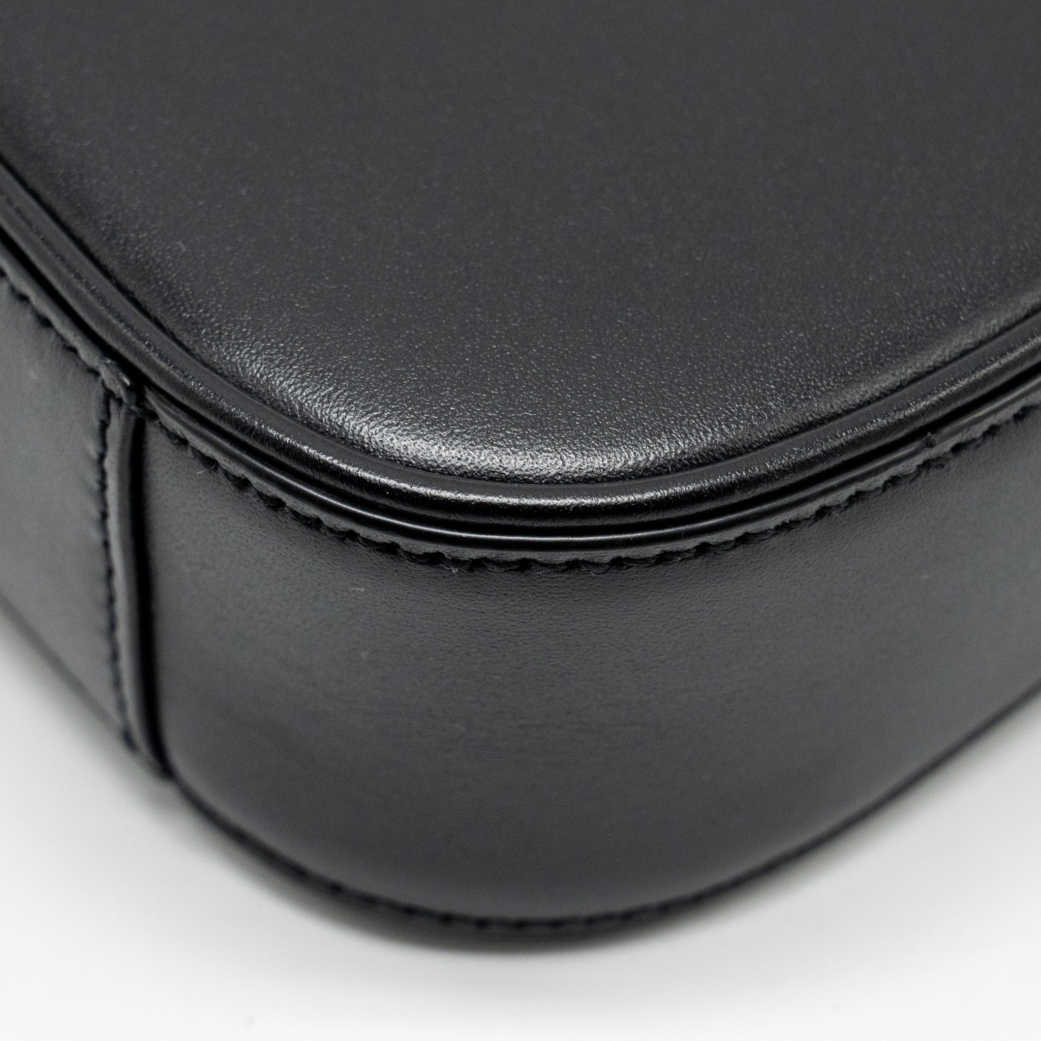 SAINT LAURENT / YSL MINI LE 5 A 7 HOBO BAG SMOOTH CALFSKIN BLACK GHW