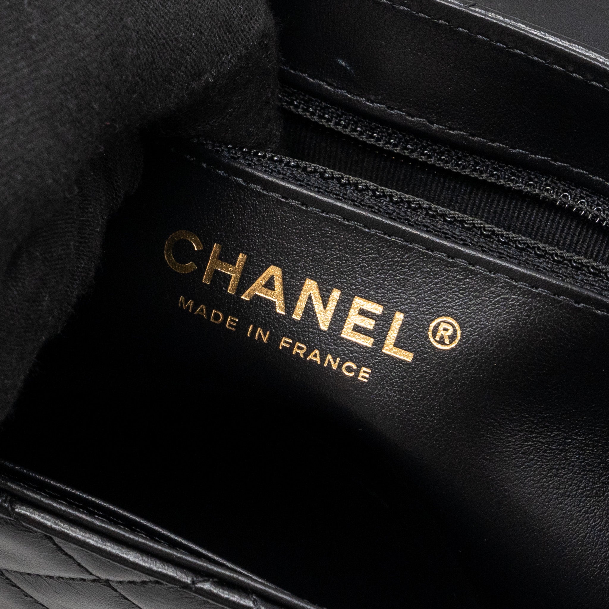 CHANEL 23K MINI SHOPPING TOTE CALFSKIN BLACK GHW(MICROCHIP)