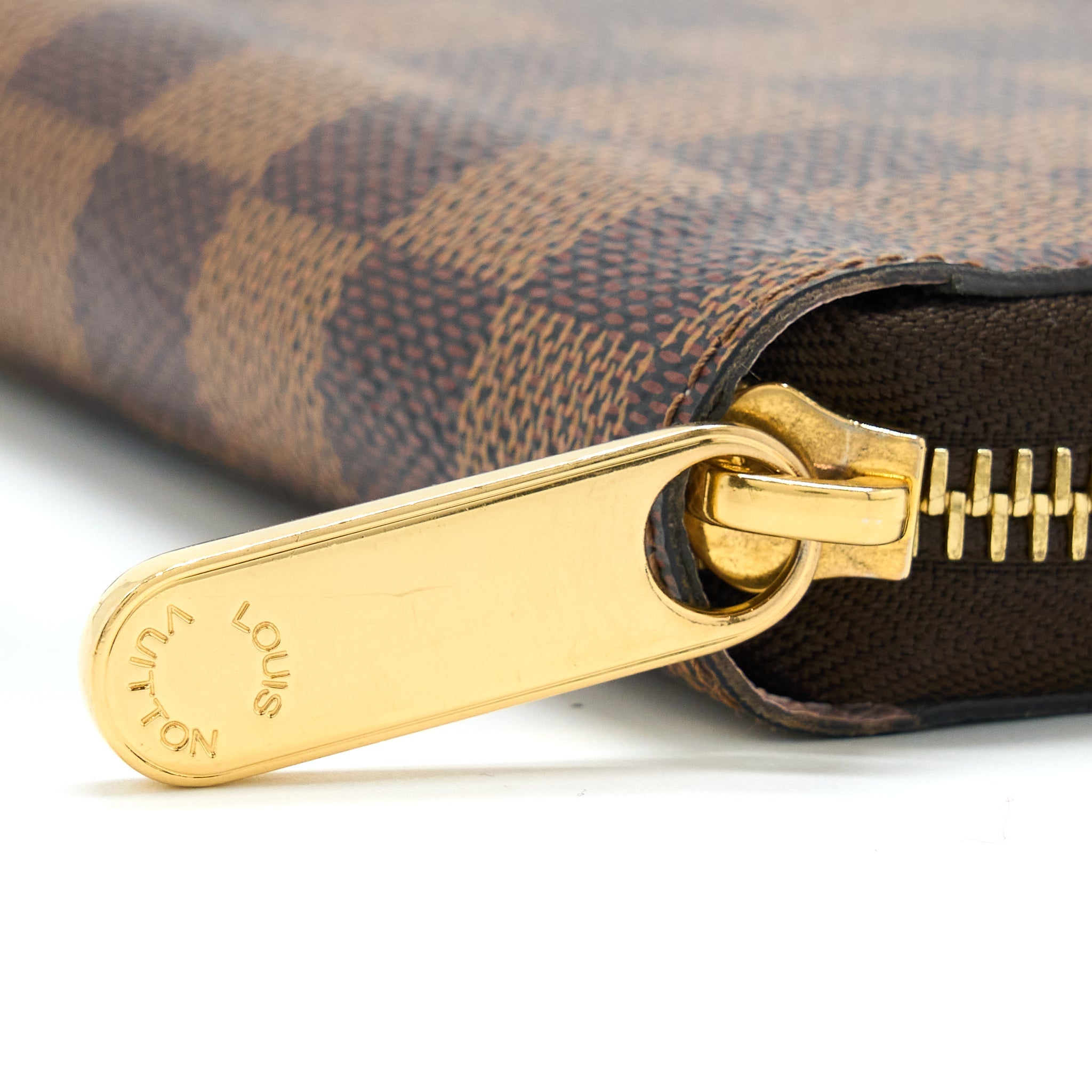 LOUIS VUITTON ZIPPY WALLET DAMIER EBENE CANVAS/ ROSE BALLERINE GHW