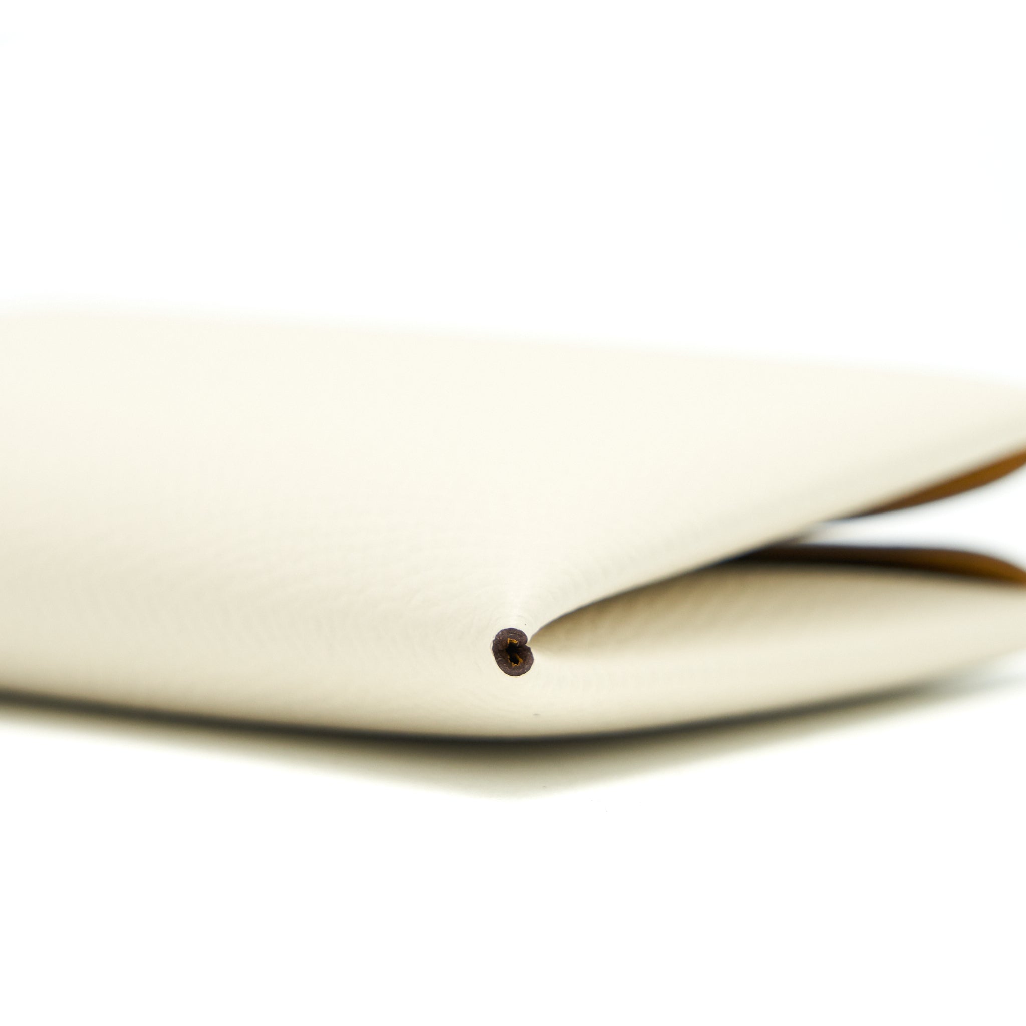 HERMES CALVI CARD HOLDER CRAIE / JAUNE AMBRE