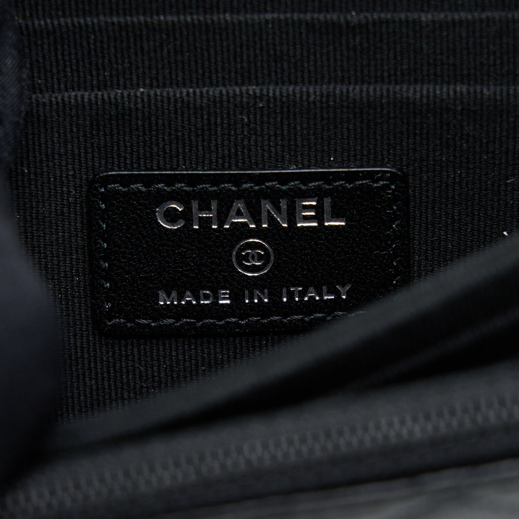 CHANEL SQUARE TRENDY CC WALLET ON CHAIN LAMBSKIN SO BLACK