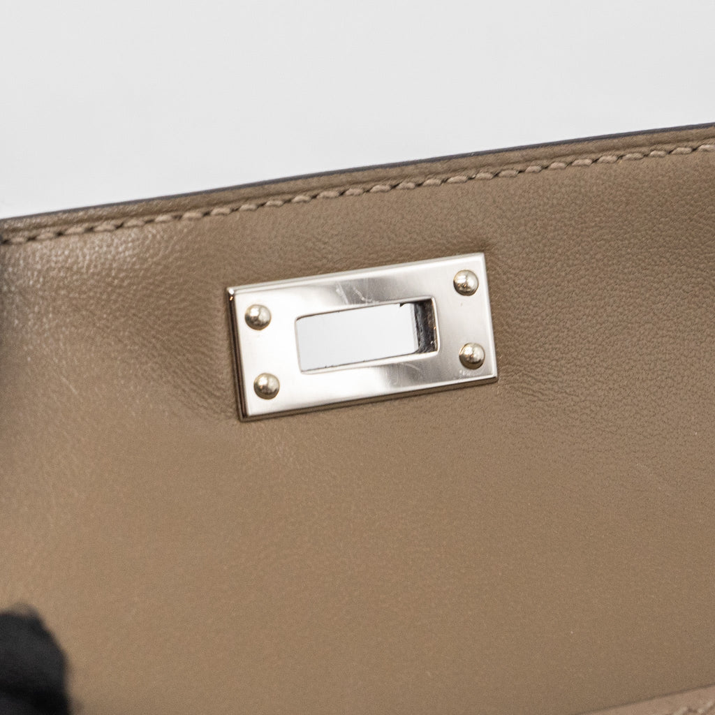HERMES MINI KELLY II EPSOM ETOUPE/ ALEZAN/ BISCUIT SHW
