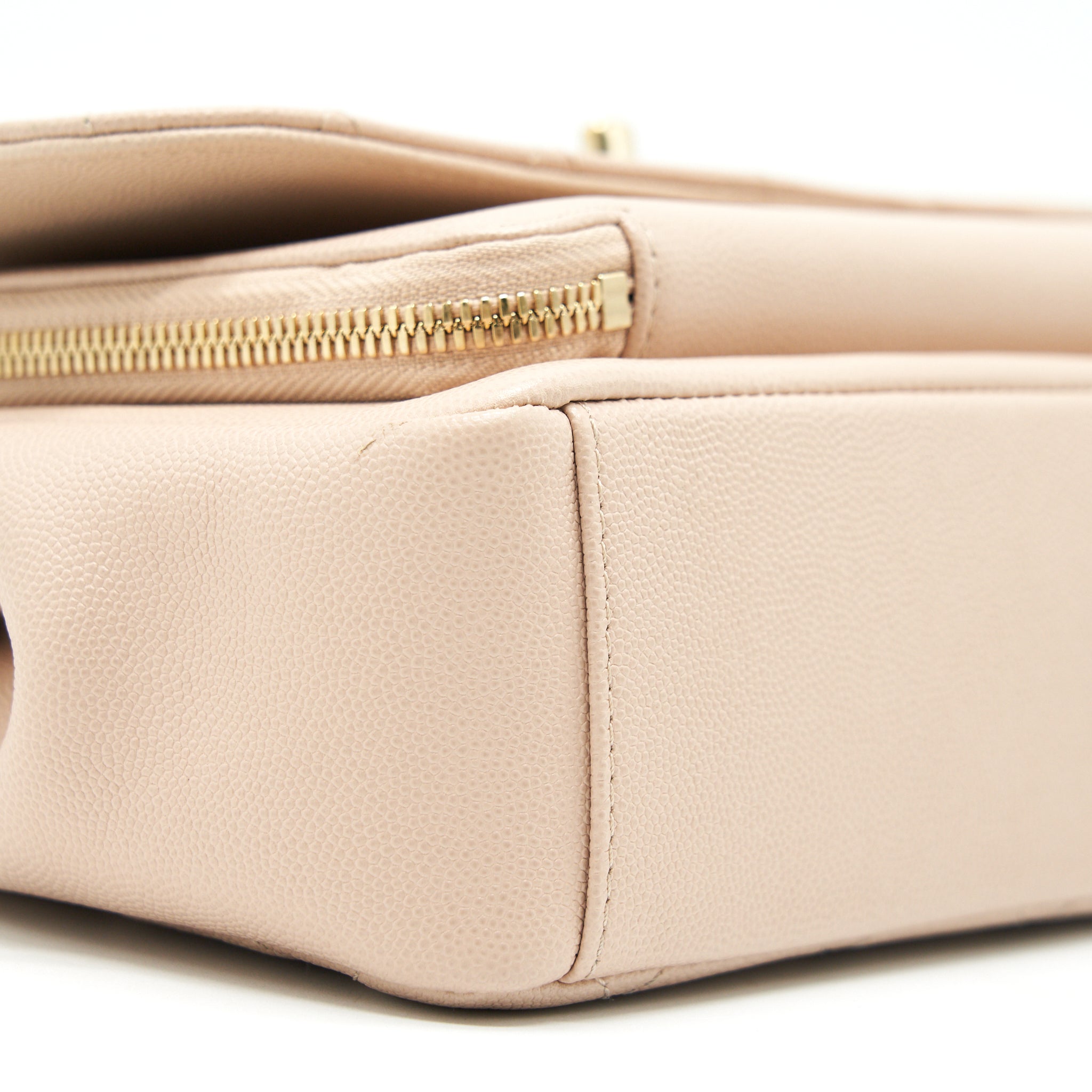 CHANEL BUSINESS AFFINITY FLAP BAG QUILTED CAVIAR MEDIUM BEIGE
