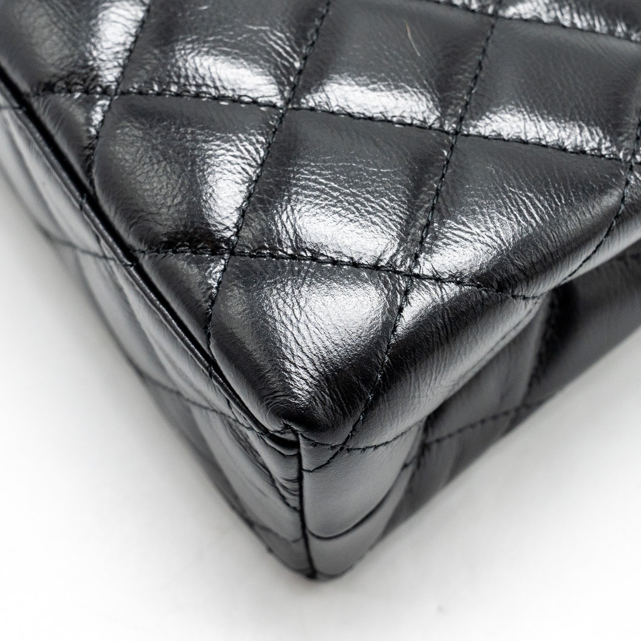 CHANEL MINI KELLY SHOPPING TOTE BAG CALFSKIN BLACK GHW (MICROCHIP)